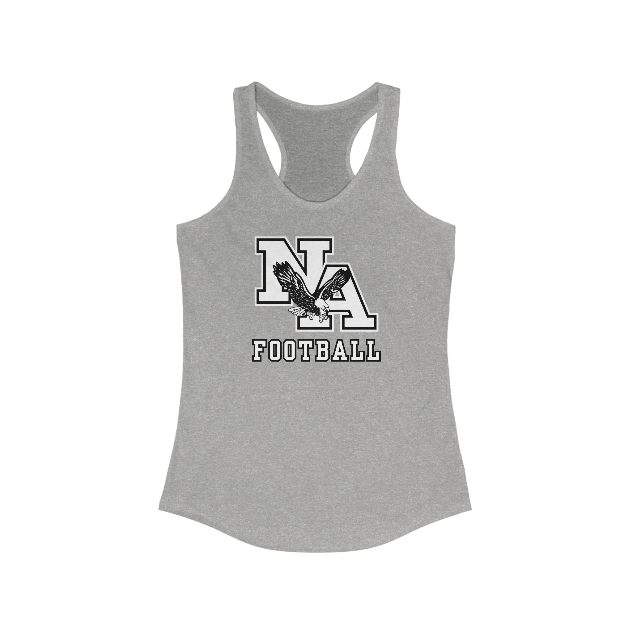 Women's Classic Logo White Football Graphic Racerback Tank