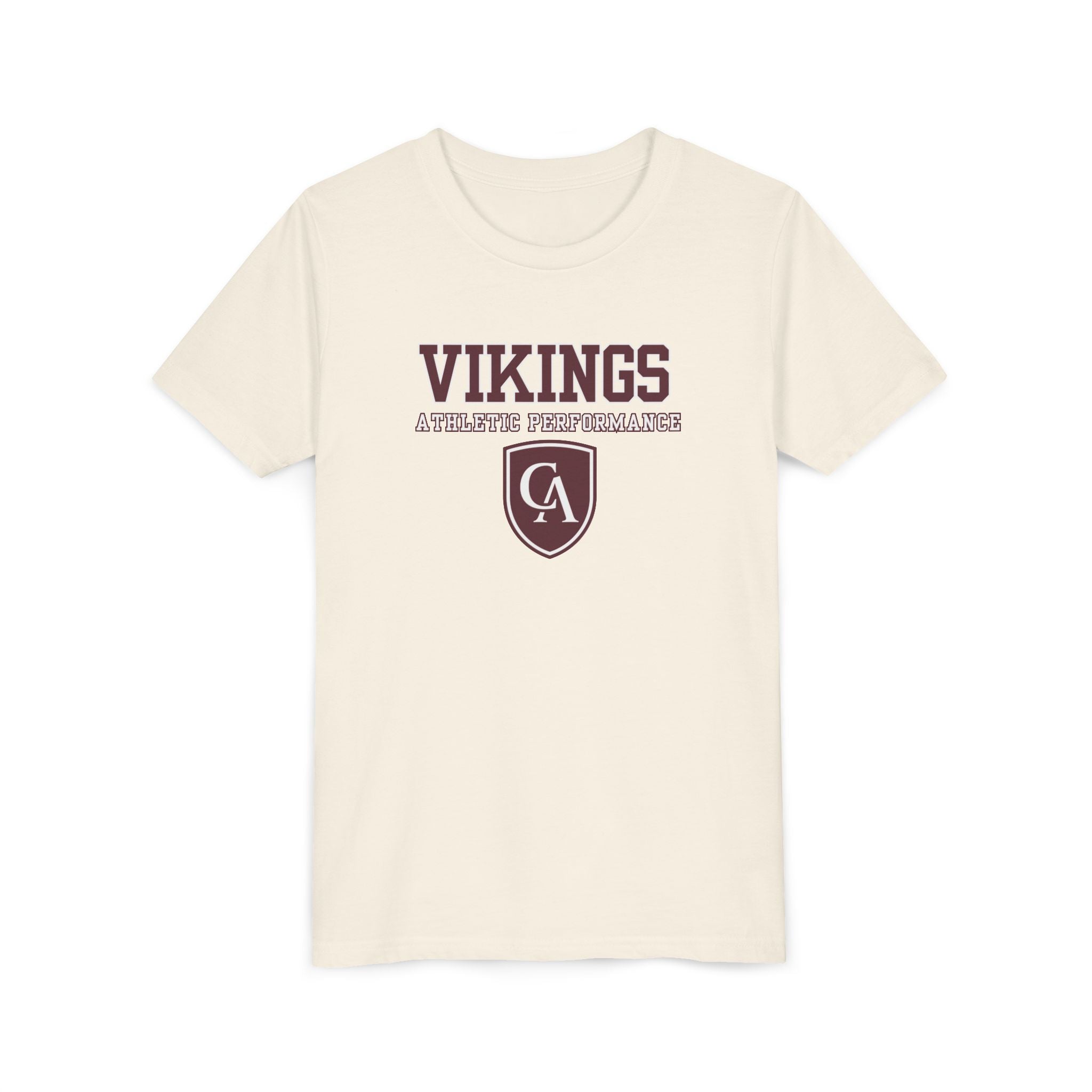 Youth Columbus Academy Vikings Athletic Performance Graphic Short Sleeve Bella + Canvas Soft Tee