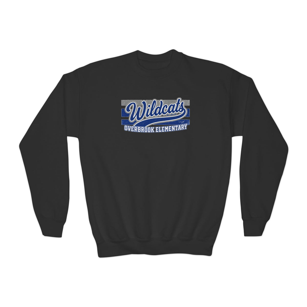 Youth Overbrook Elementary Wildcats Vintage Distressed Spirit Graphic Sweatshirt