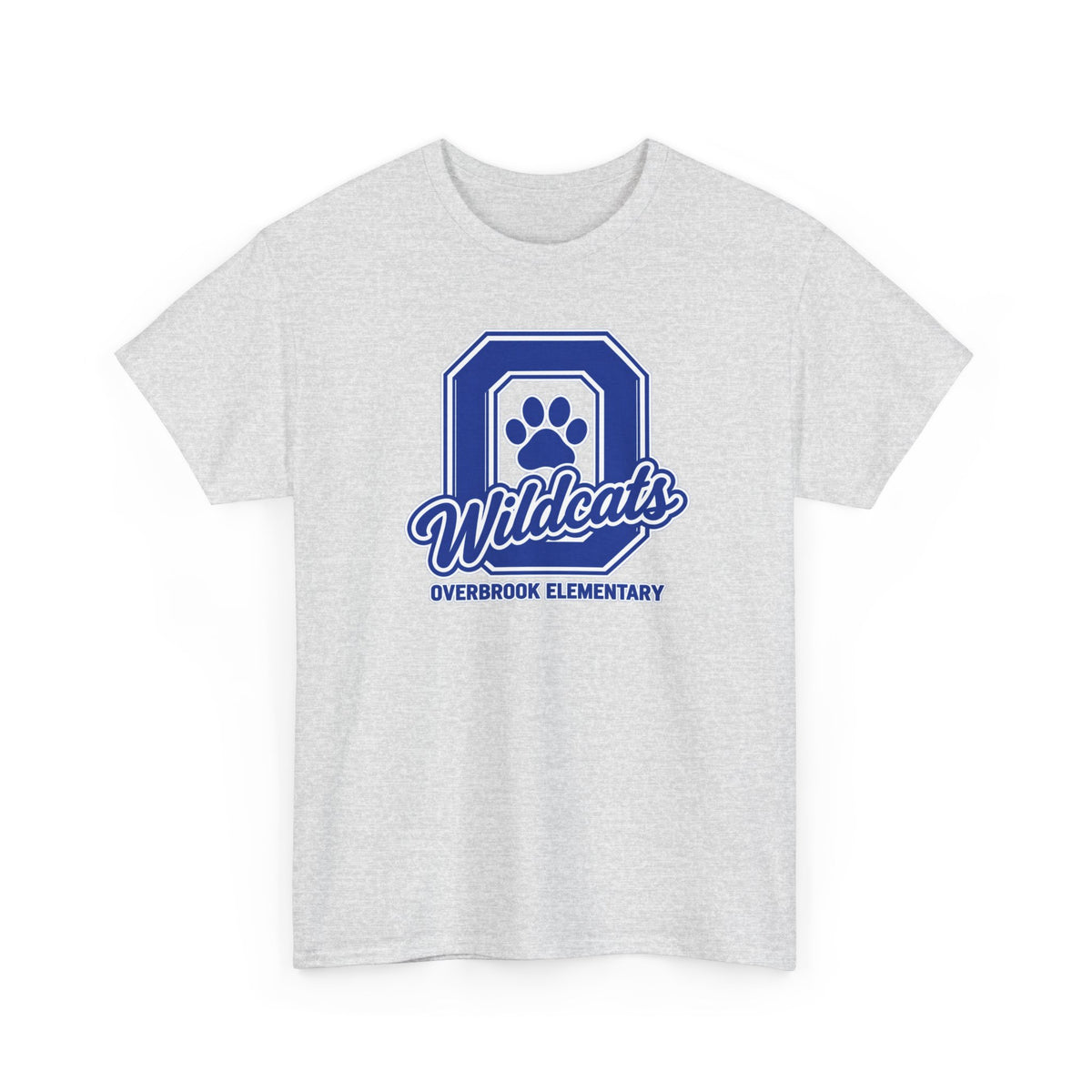 Adult Unisex Overbrook Elementary Wildcats Block Letter Graphic Gildan Classic Tee