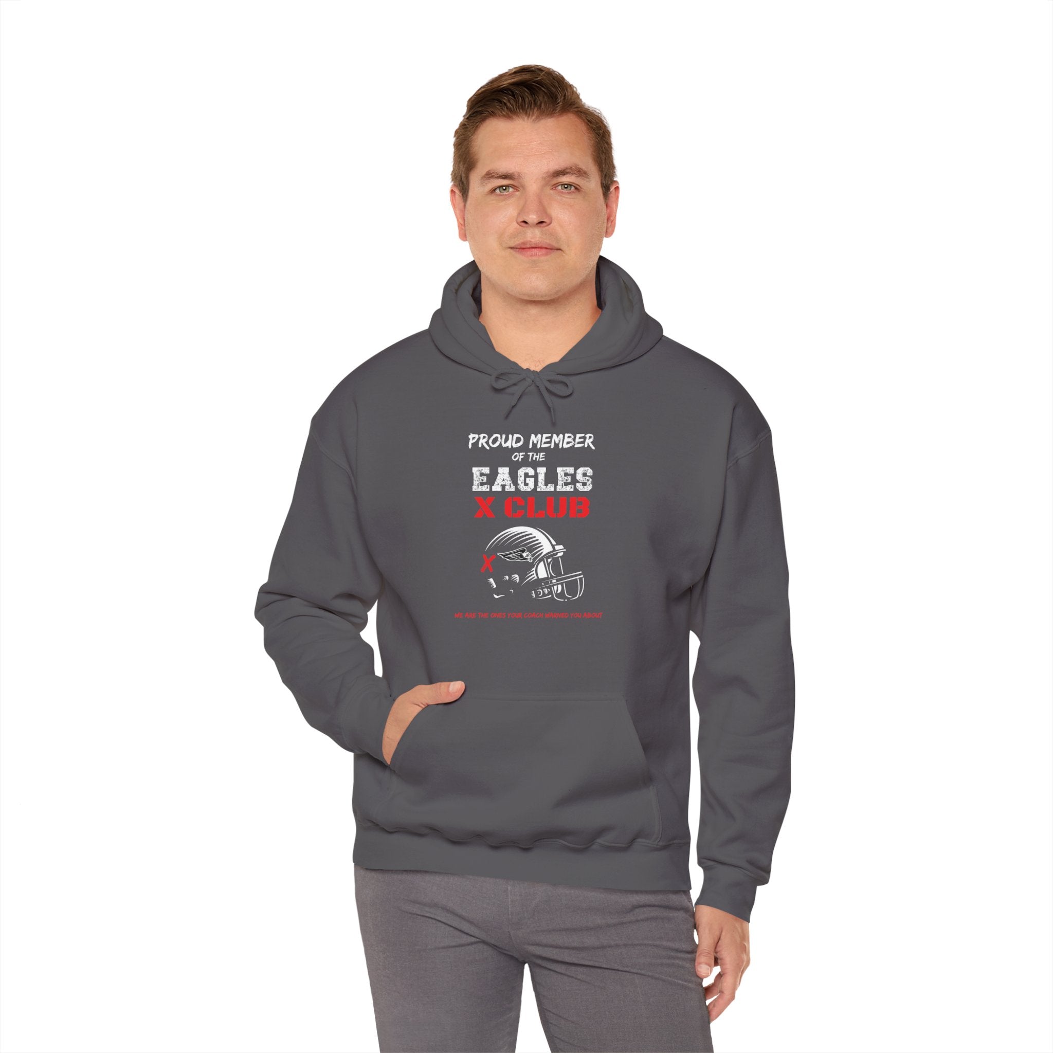 Adult Unisex Eagles Red X Club Graphic Hoodie