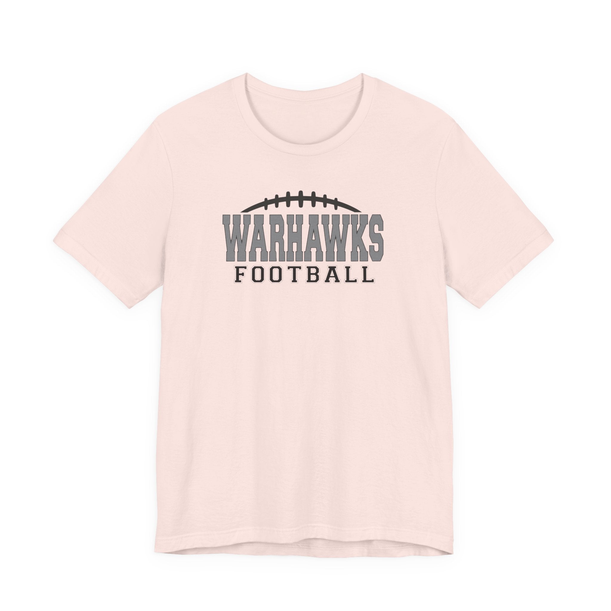Adult Unisex Westerville Central Warhawks Football Laces Graphic Short Sleeve Soft Tee