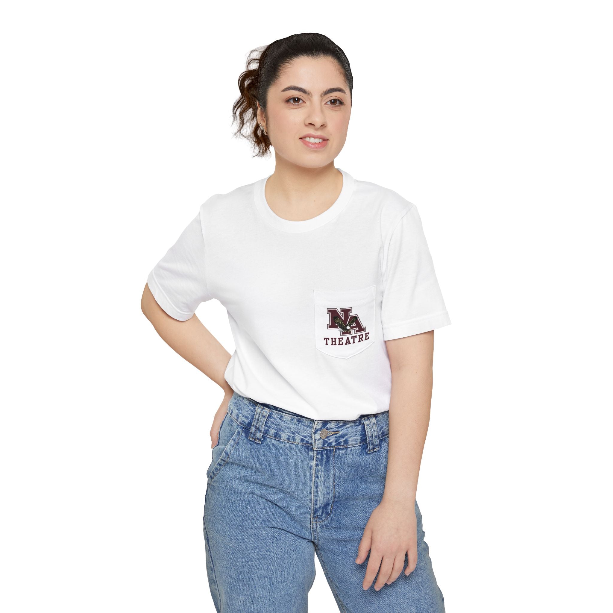 Adult Unisex New Albany Theatre Heart Graphic Pocket T-shirt