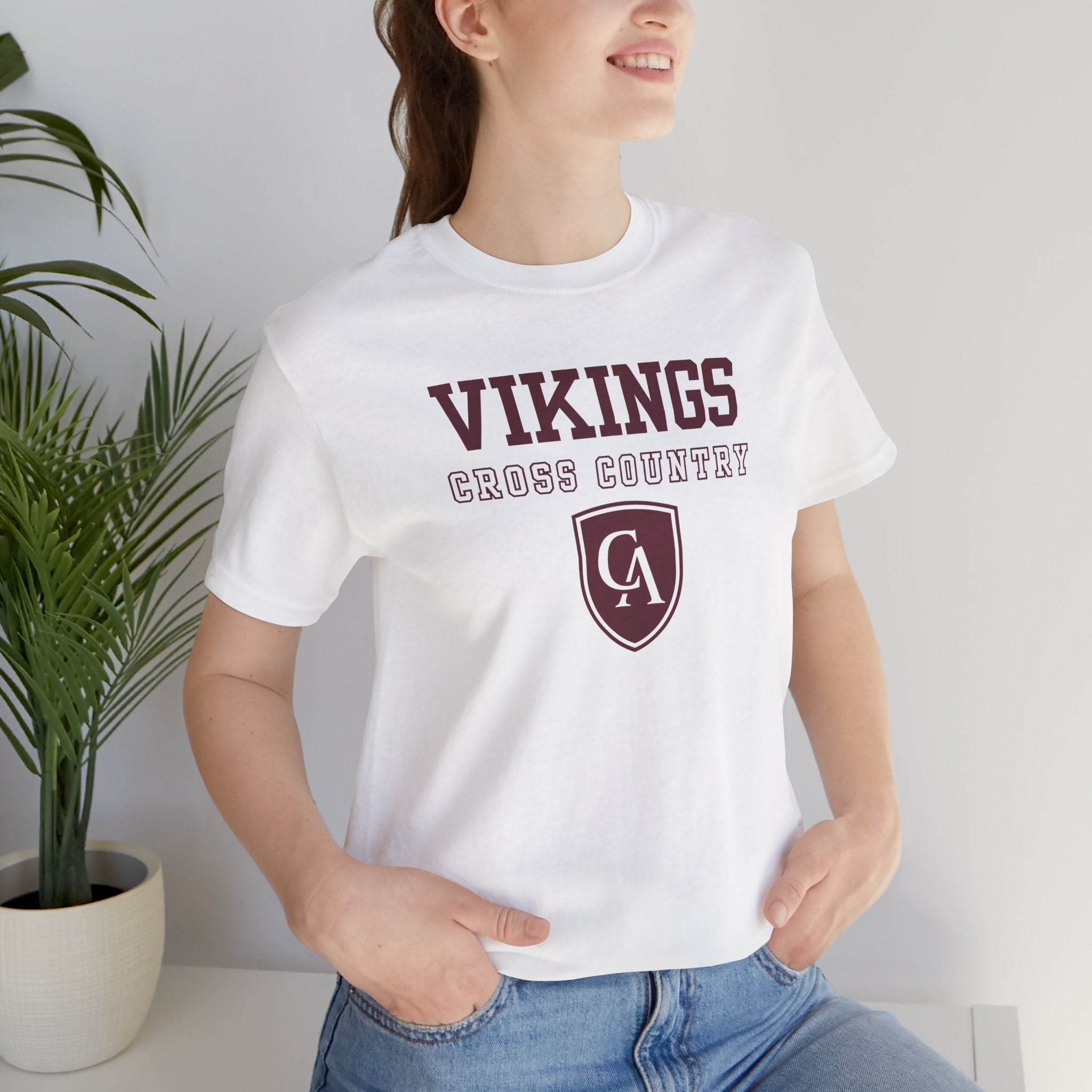 Adult Unisex Columbus Academy Vikings Cross Country Graphic Short Sleeve Bella + Canvas Soft Tee