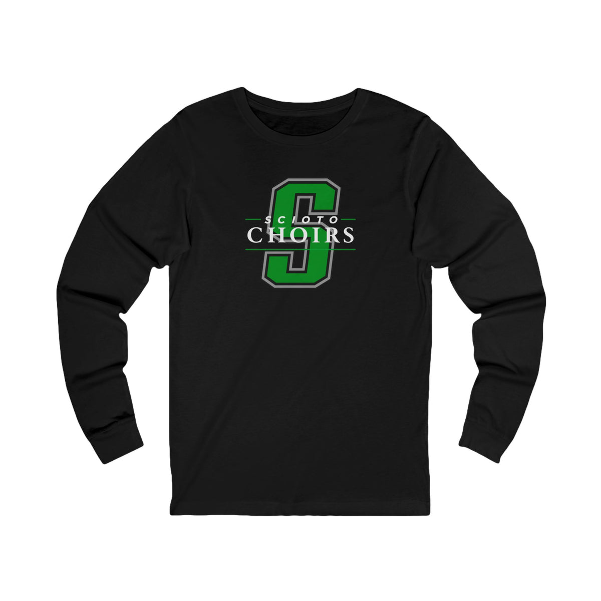 Adult Unisex Dublin Scioto Choirs Classic Logo Graphic Long Sleeve Bella + Canvas Soft Tee
