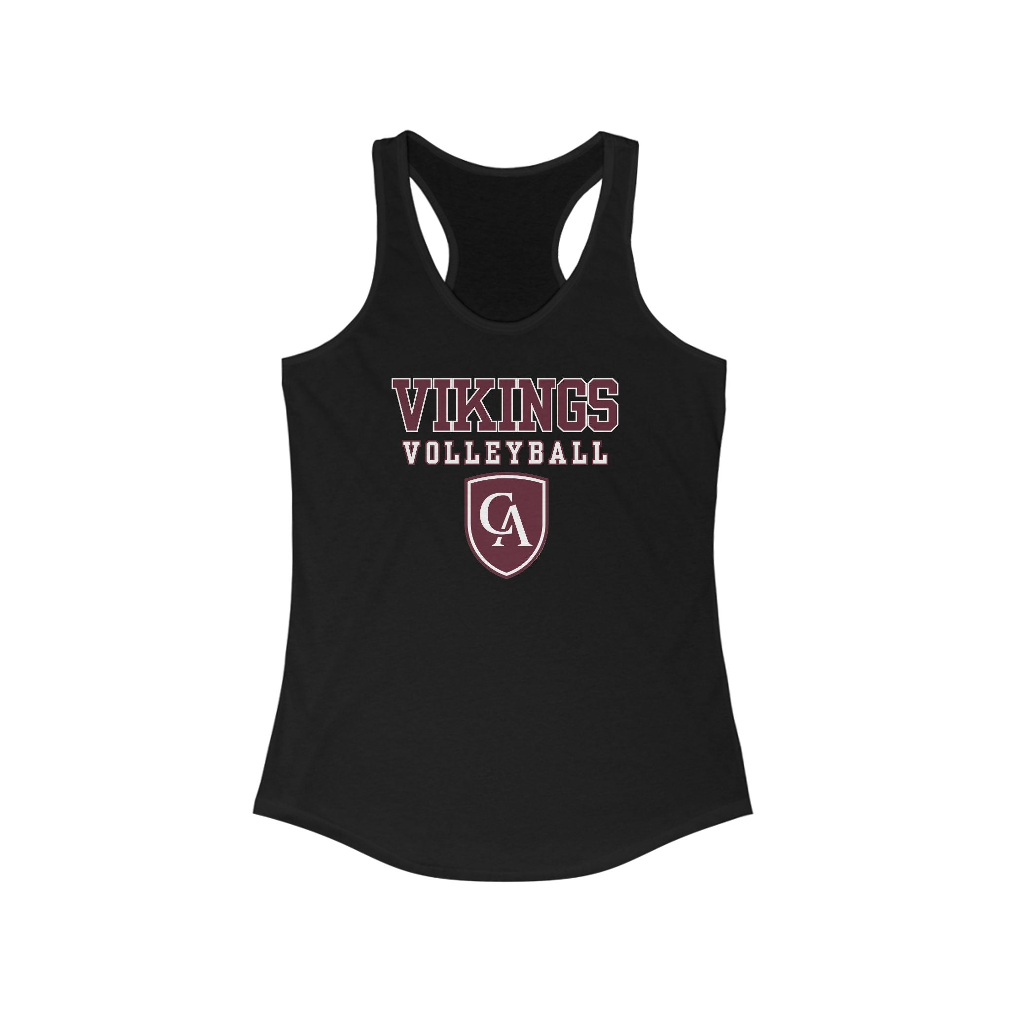 Women's Columbus Academy Vikings Volleyball Graphic Next Level Racerback Tank