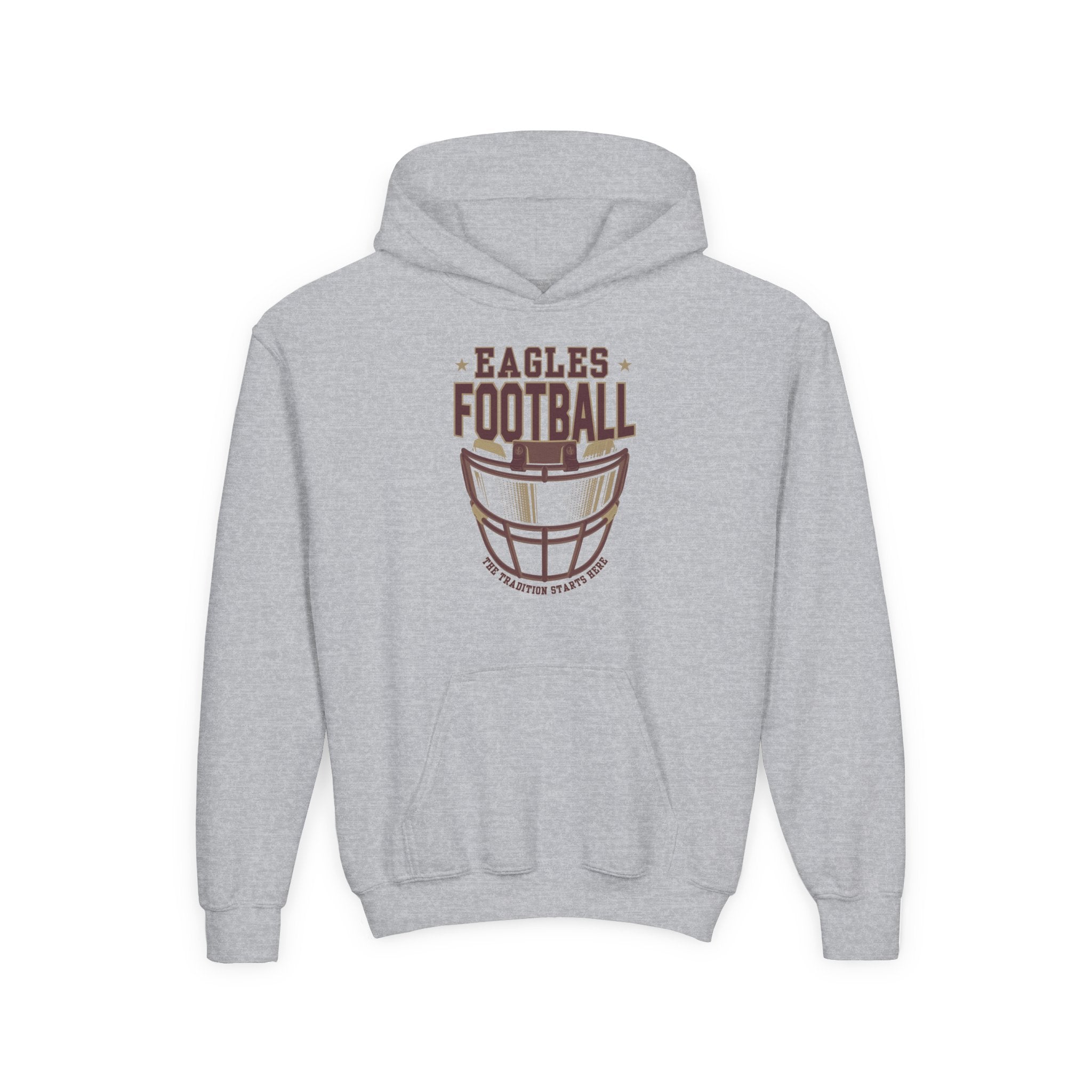 Youth Eagles Maroon Hype Helmet Graphic Hoodie