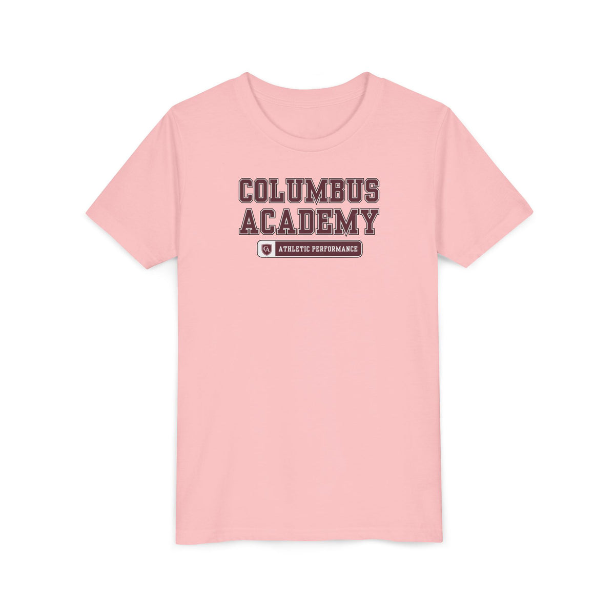 Youth Columbus Academy Athletic Performance Graphic Short Sleeve Bella + Canvas Soft Tee