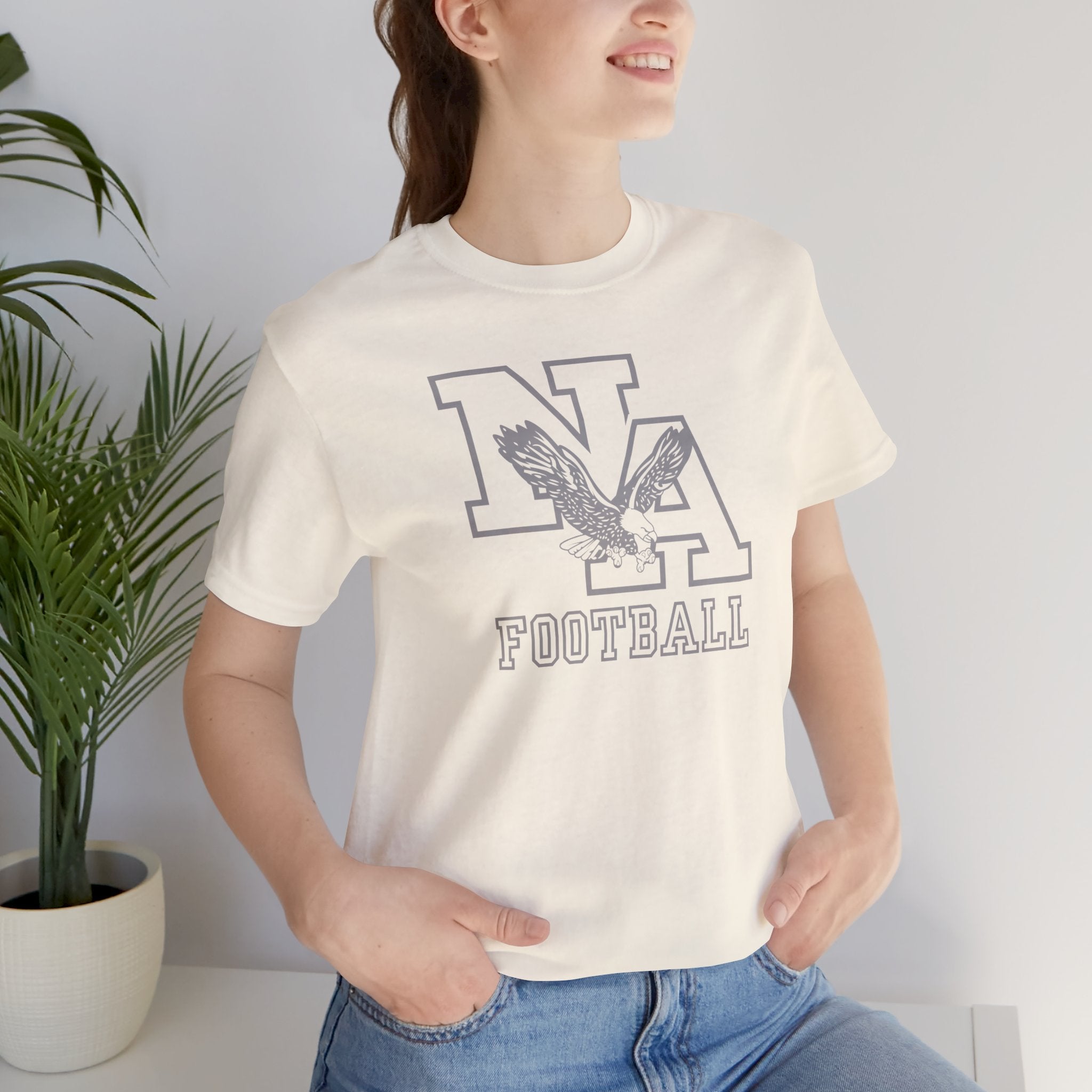 Adult Unisex New Albany Tonal Football Logo Graphic Short Sleeve Soft Tee