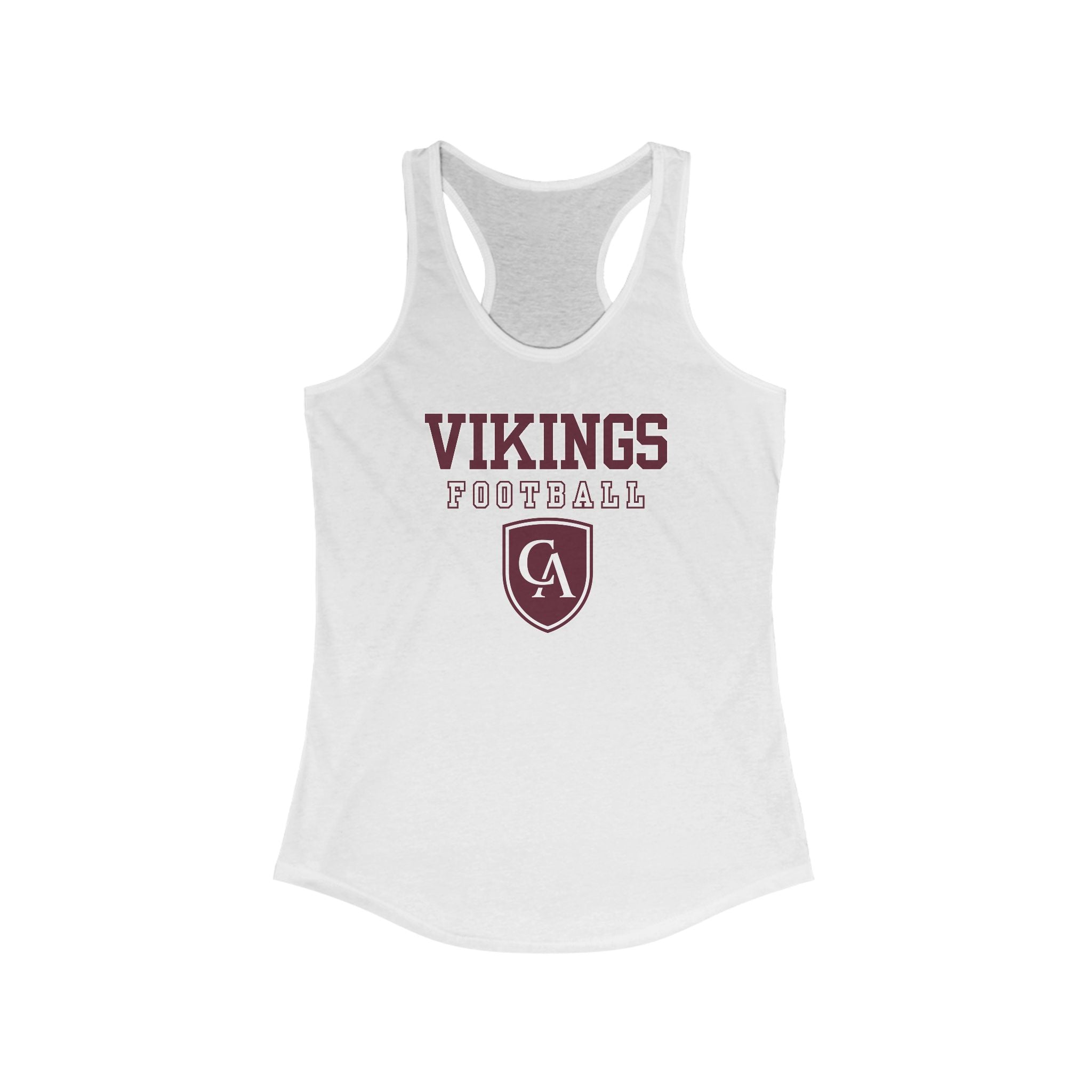 Women's Columbus Academy Vikings Football Graphic Next Level Racerback Tank