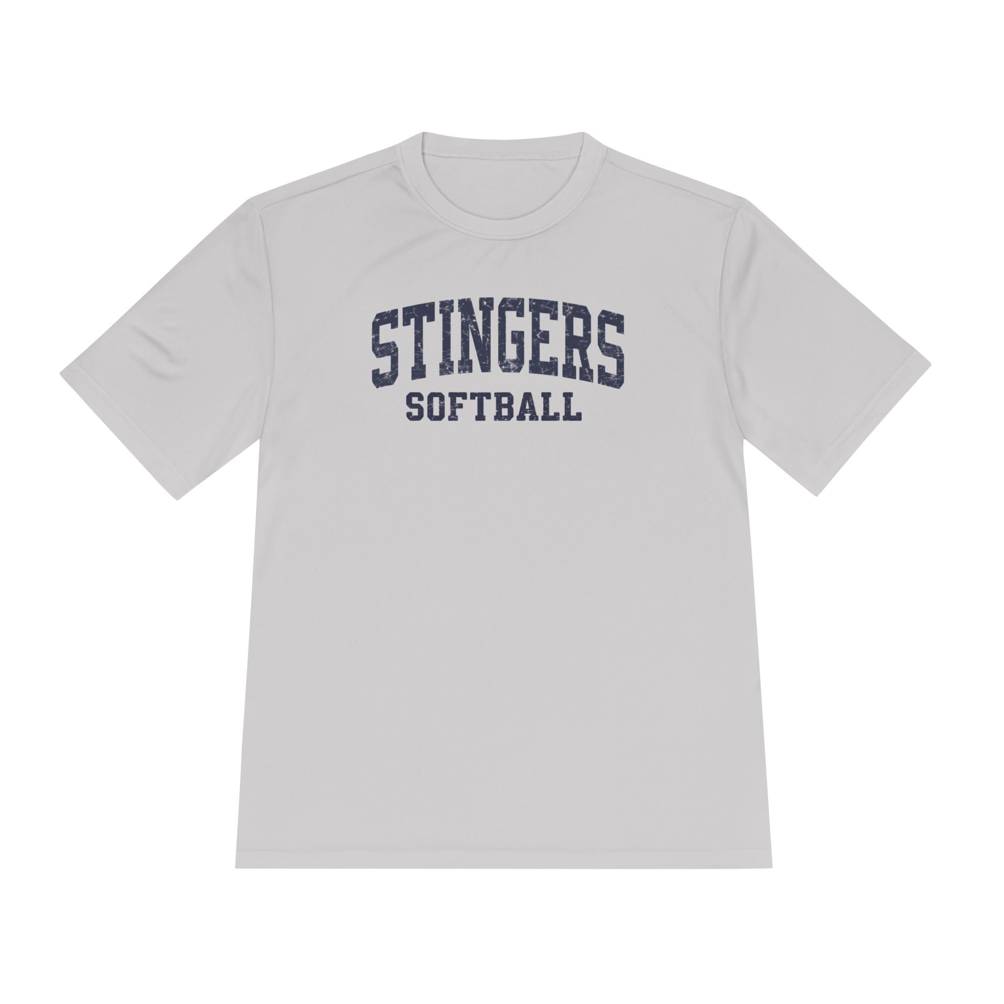 Adult Unisex Stingers Softball Vintage Distressed Graphic Sport-Tek Competitor Performance Tee