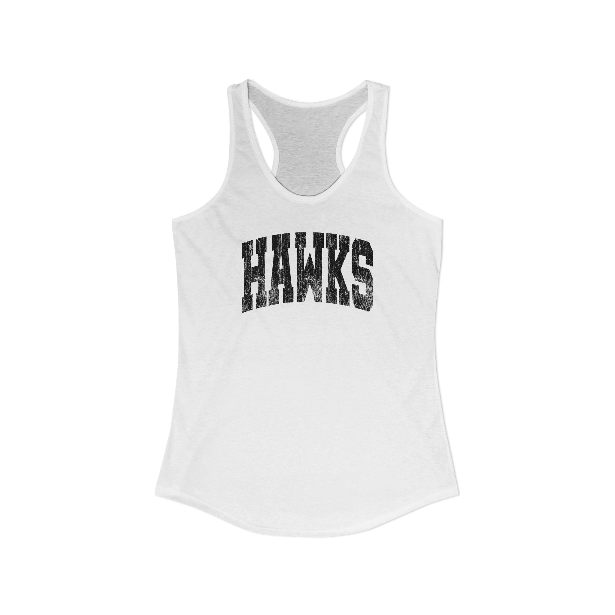 Women's Westerville Central Distressed Oversized Hawks Graphic Next Level Racerback Tank