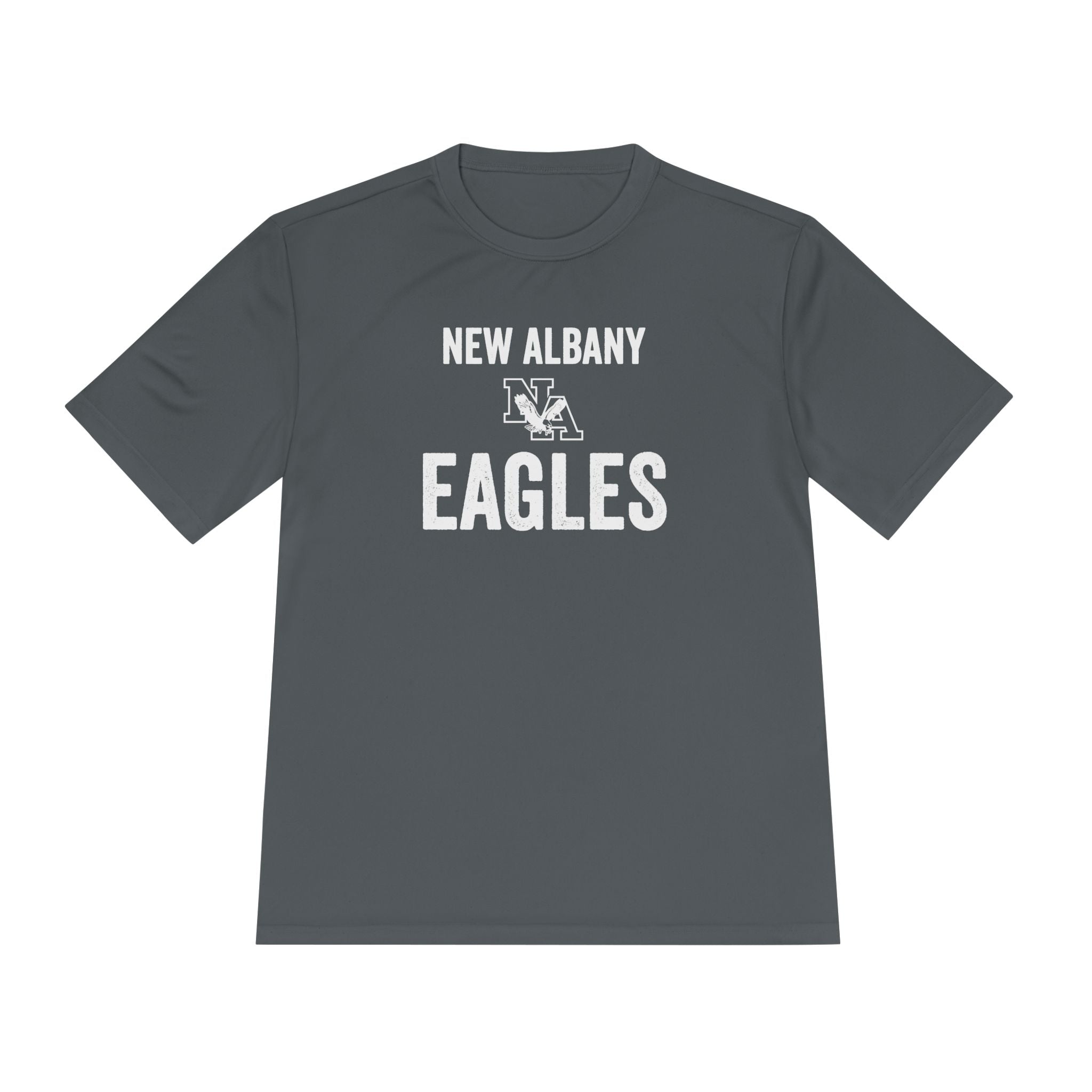 Adult Unisex Vintage Distressed New Albany Eagles Graphic Short Sleeve Performance Tee