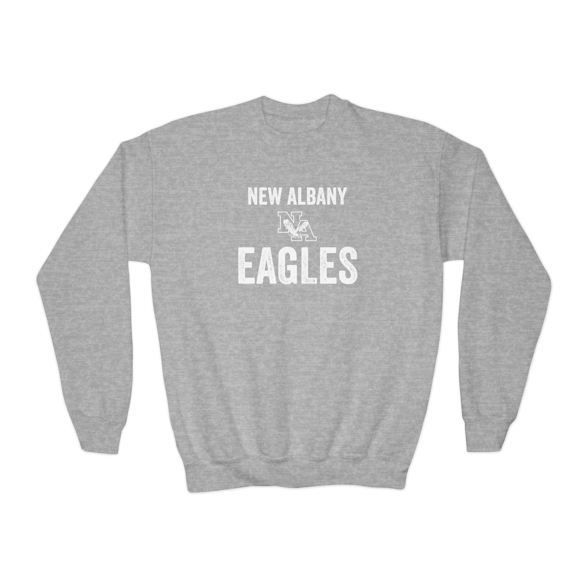 Youth New Albany Vintage Distressed New Albany Eagles Graphic Sweatshirt