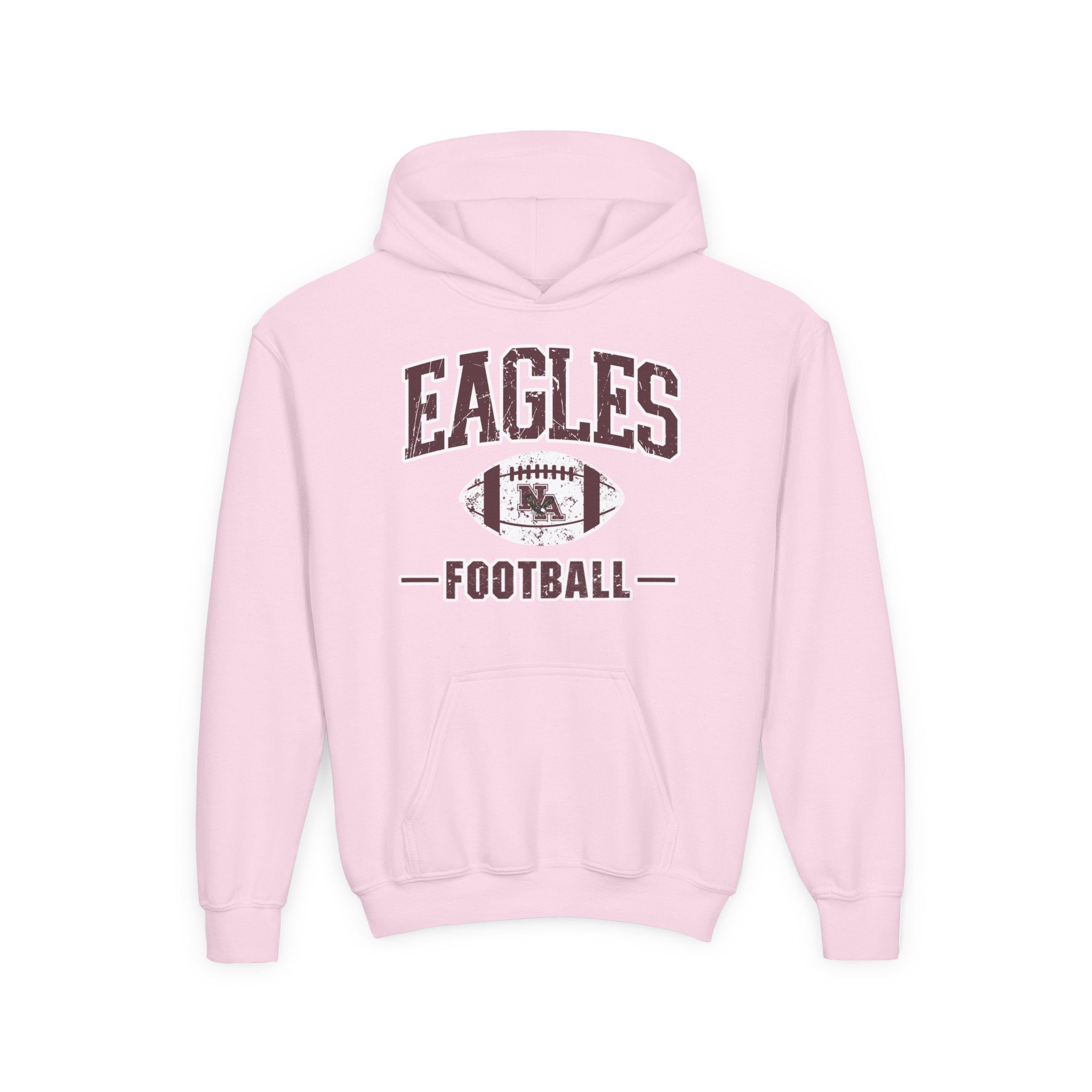 Youth Eagles Football Vintage Distressed Graphic Hoodie