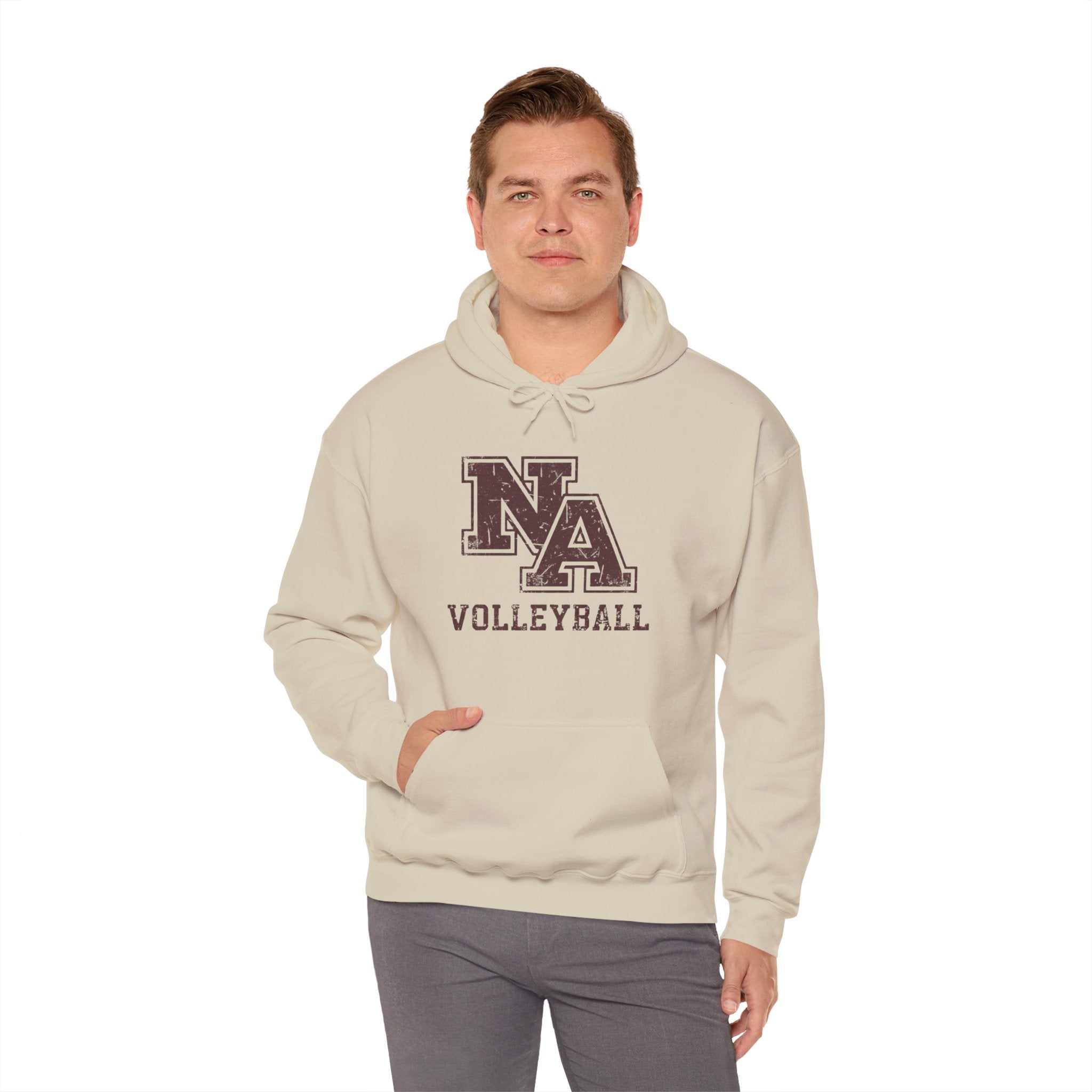 Adult Unisex New Albany Volleyball Vintage Vibe Logo Graphic Hoodie