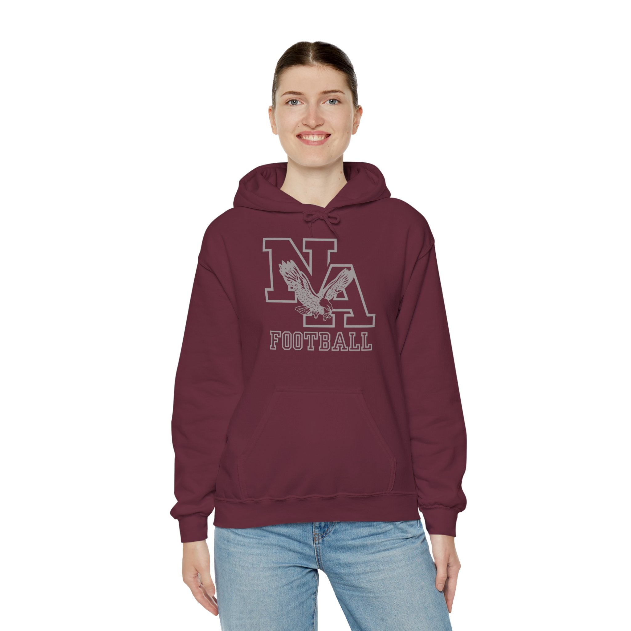 Adult Unisex New Albany Tonal Football Logo Graphic Hoodie