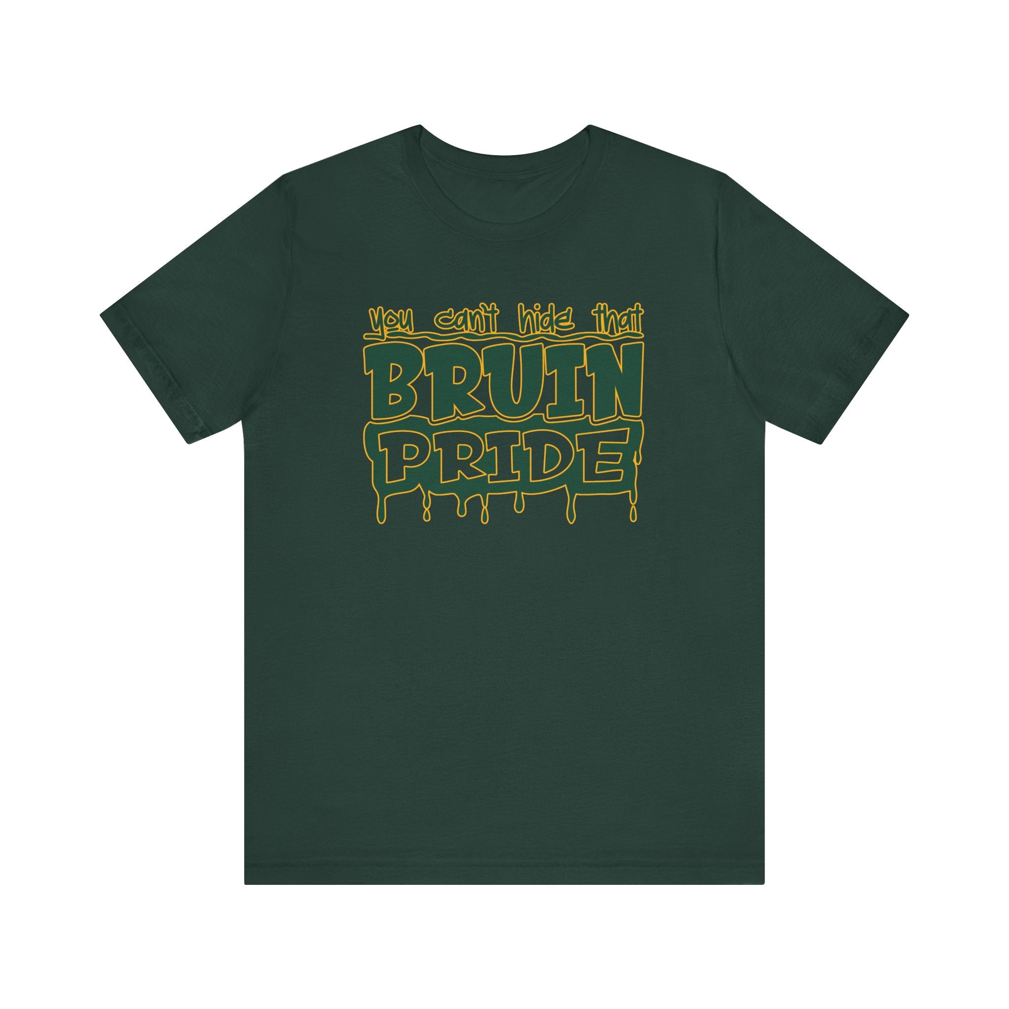 Adult Unisex Bruin Pride Drip Graphic Short Sleeve Soft Tee