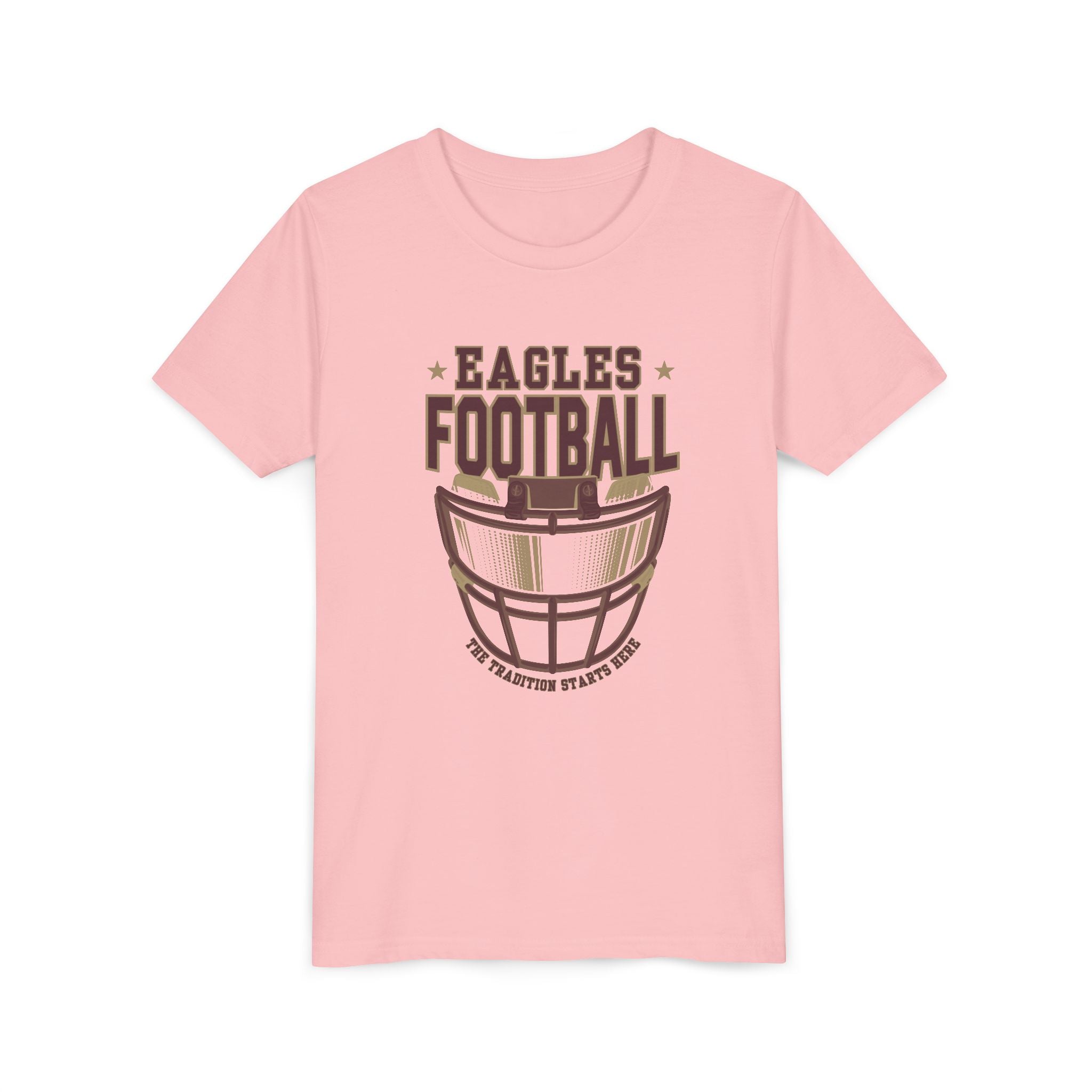 Youth Eagles Maroon Hype Helmet Graphic Short Sleeve Soft Tee