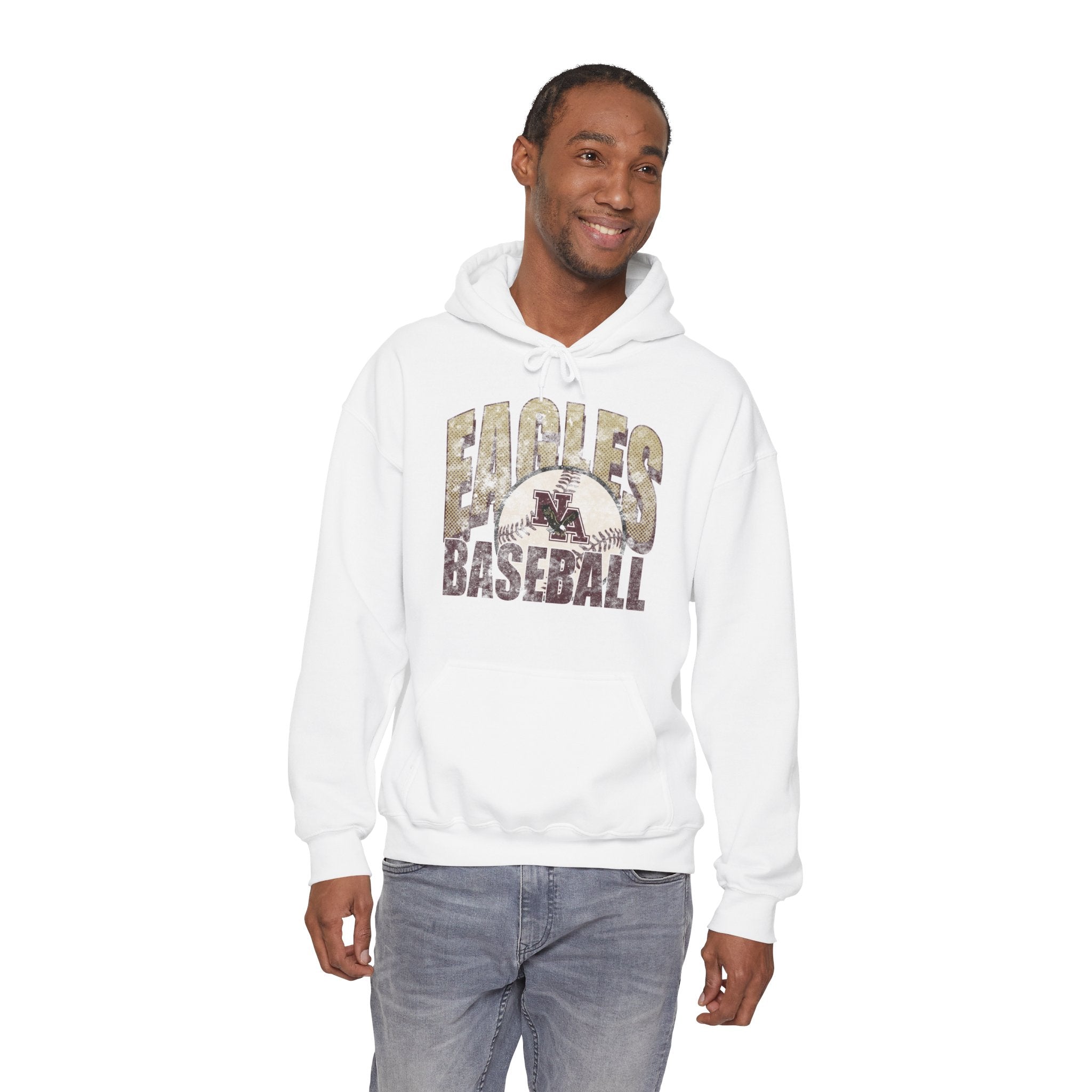 Adult Unisex New Albany Eagles Distressed Dugout Graphic Hoodie