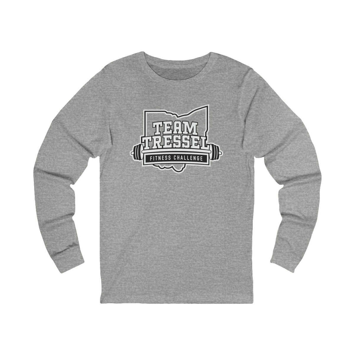 Adult Unisex Team Tressel Fitness Challenge Graphic Long Sleeve Bella + Canvas Soft Tee