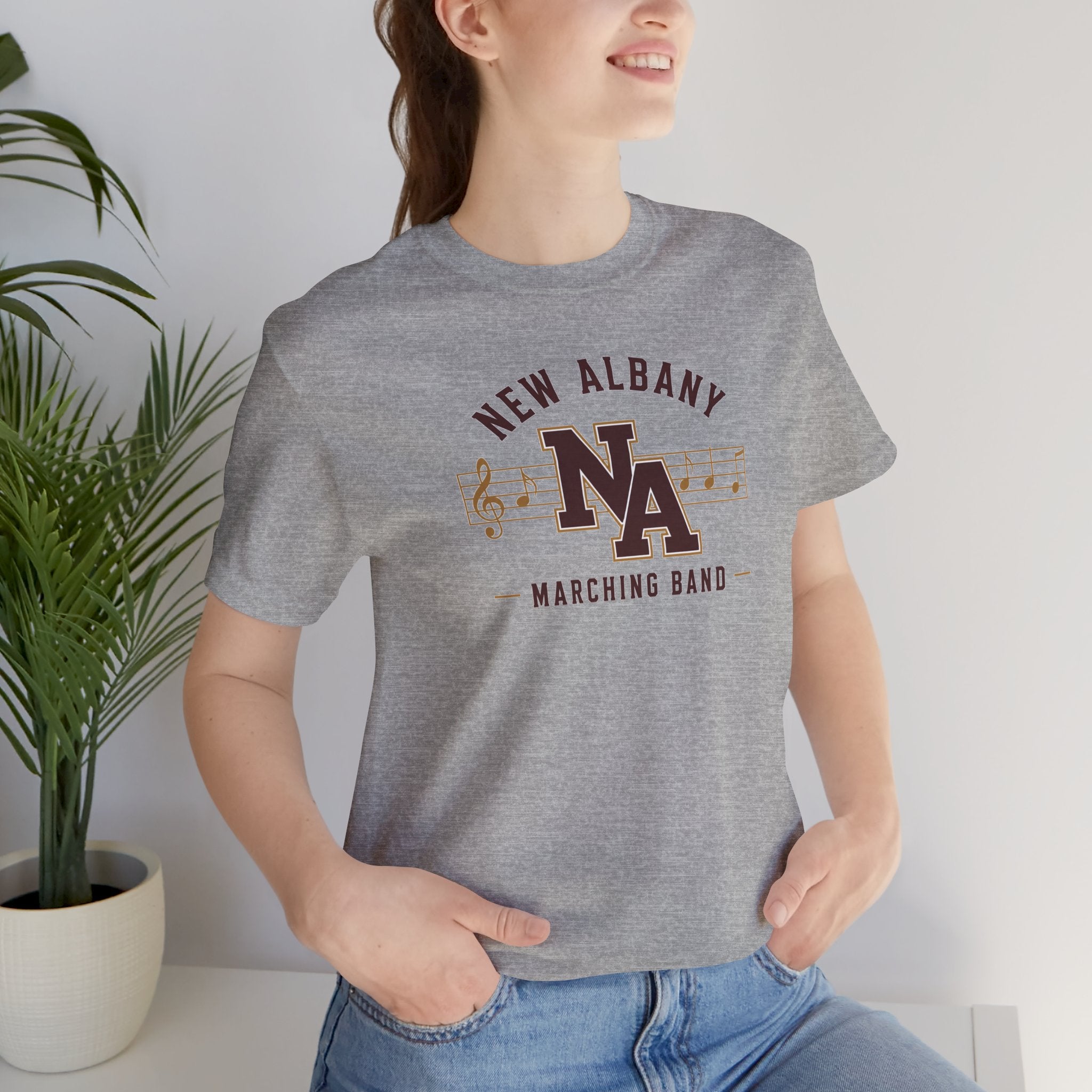 Adult Unisex New Albany Marching Melodies Graphic Short Sleeve Bella + Canvas Soft Tee