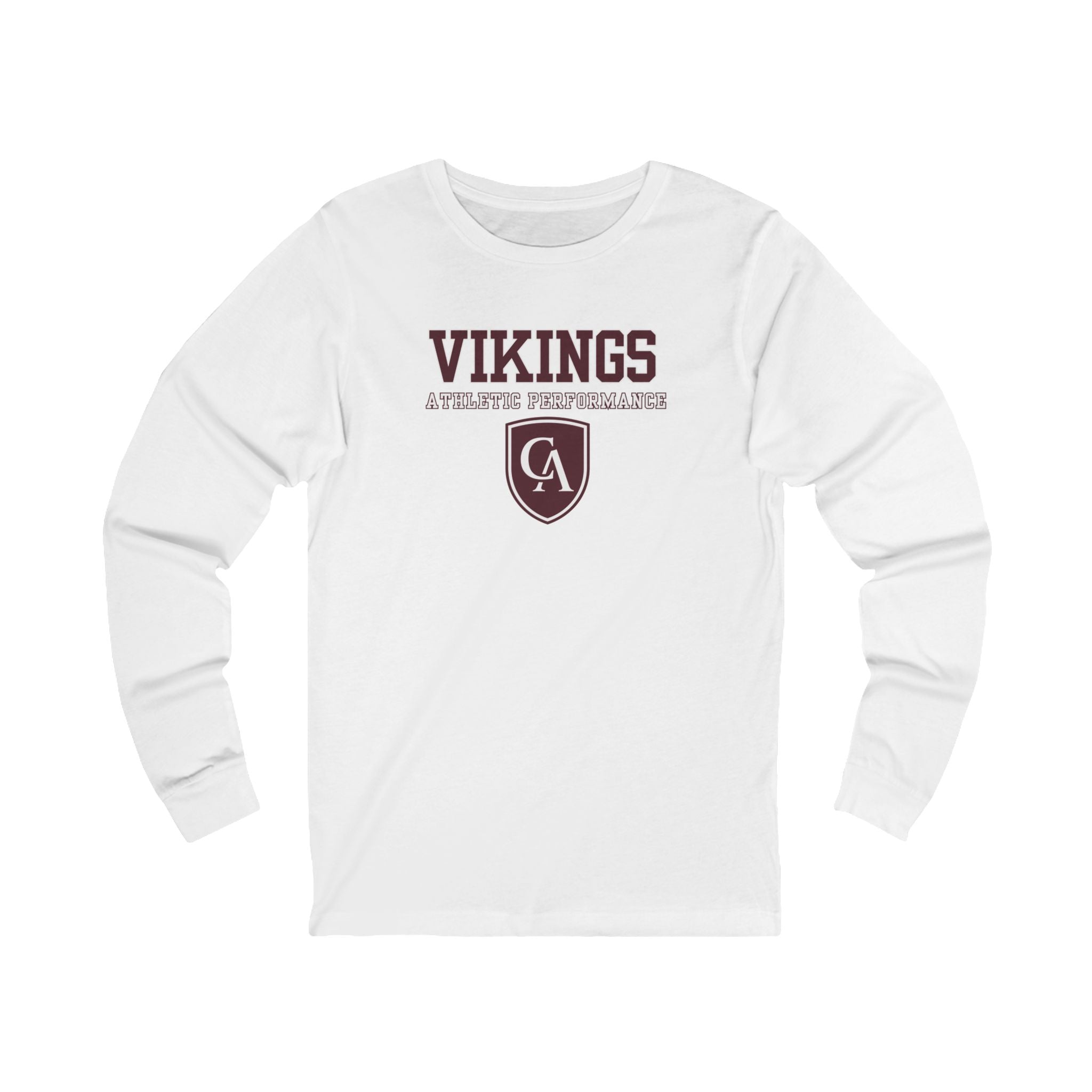 Adult Unisex Columbus Academy Vikings Athletic Performance Graphic Bella + Canvas Long Sleeve Soft Tee