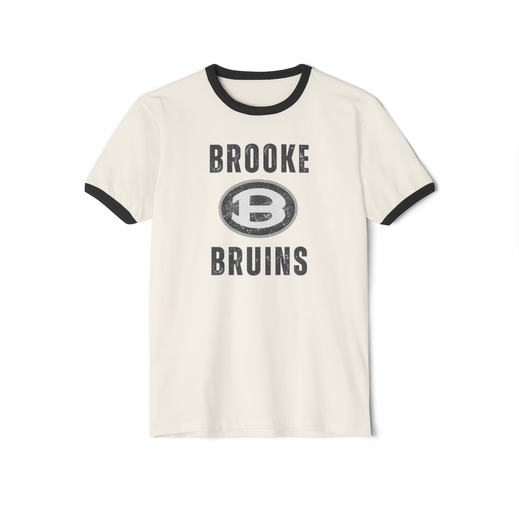 Adult Unisex Brooke Bruins Vintage Distressed Graphic Short Sleeve Ringer Tee