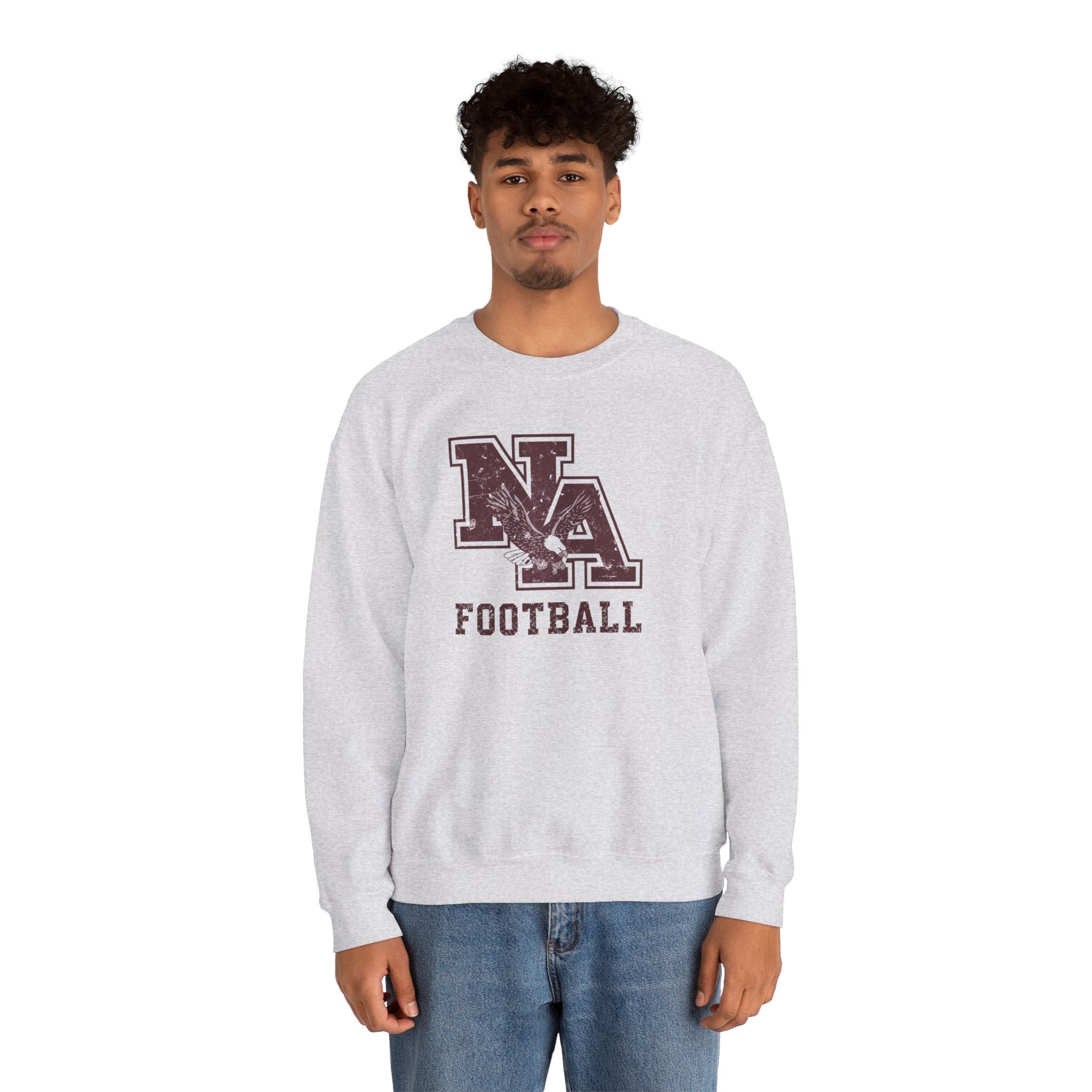 Adult Unisex New Albany Football Distressed Vintage Logo Graphic Sweatshirt
