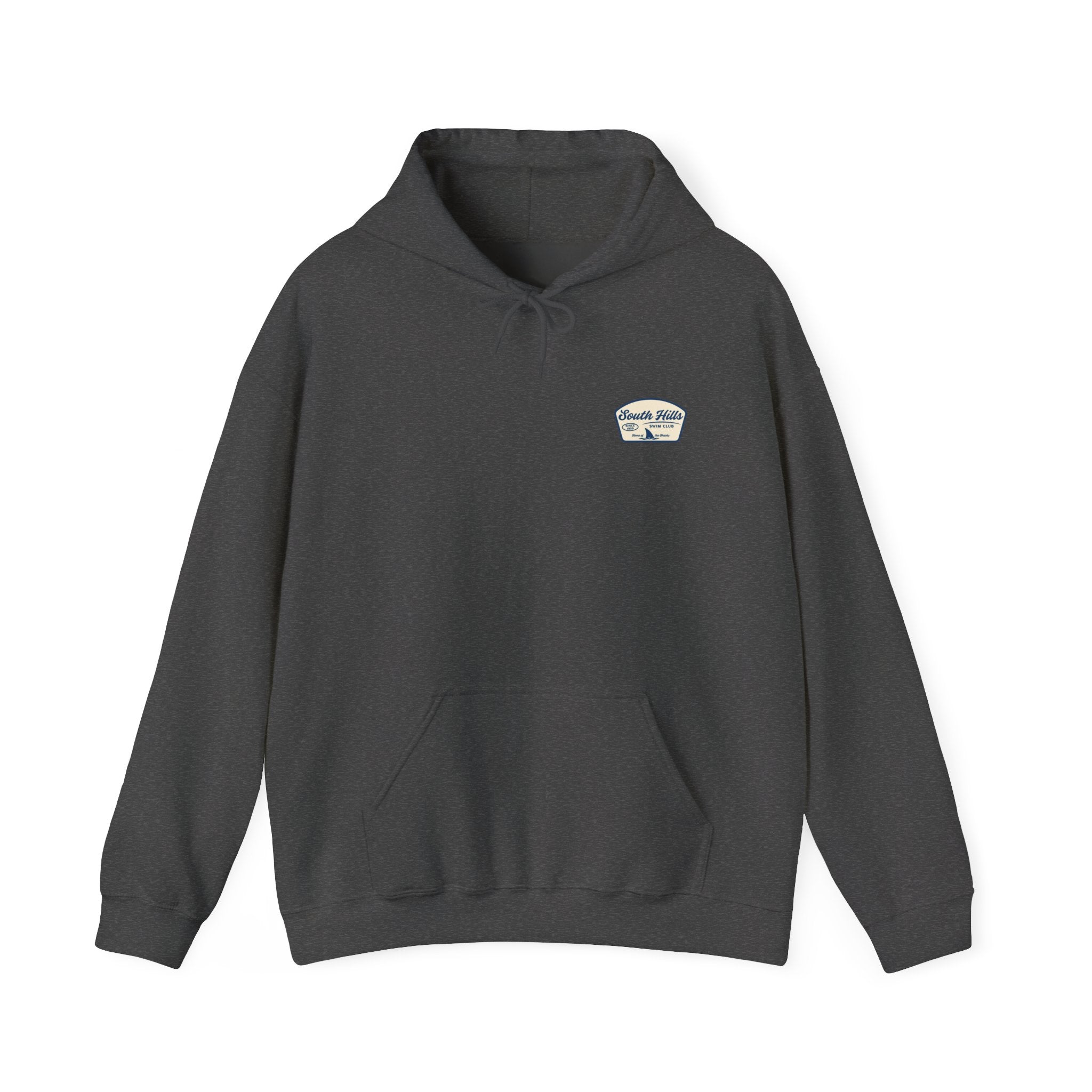 Adult Unisex South Hills Swim Club Home of the Sharks Graphic Hoodie