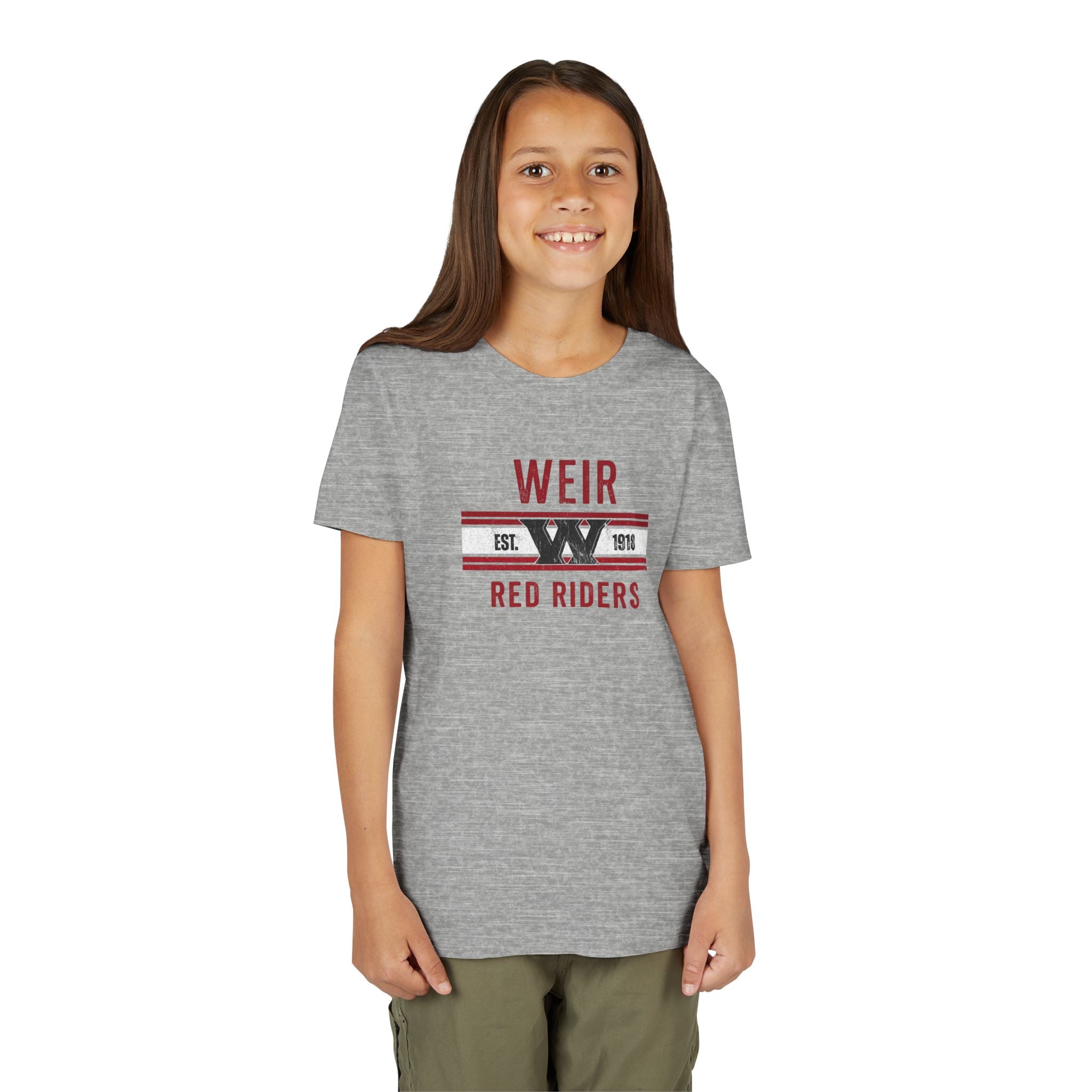 Youth Weirton Distressed Heritage Graphic Short Sleeve Bella + Canvas Soft Tee