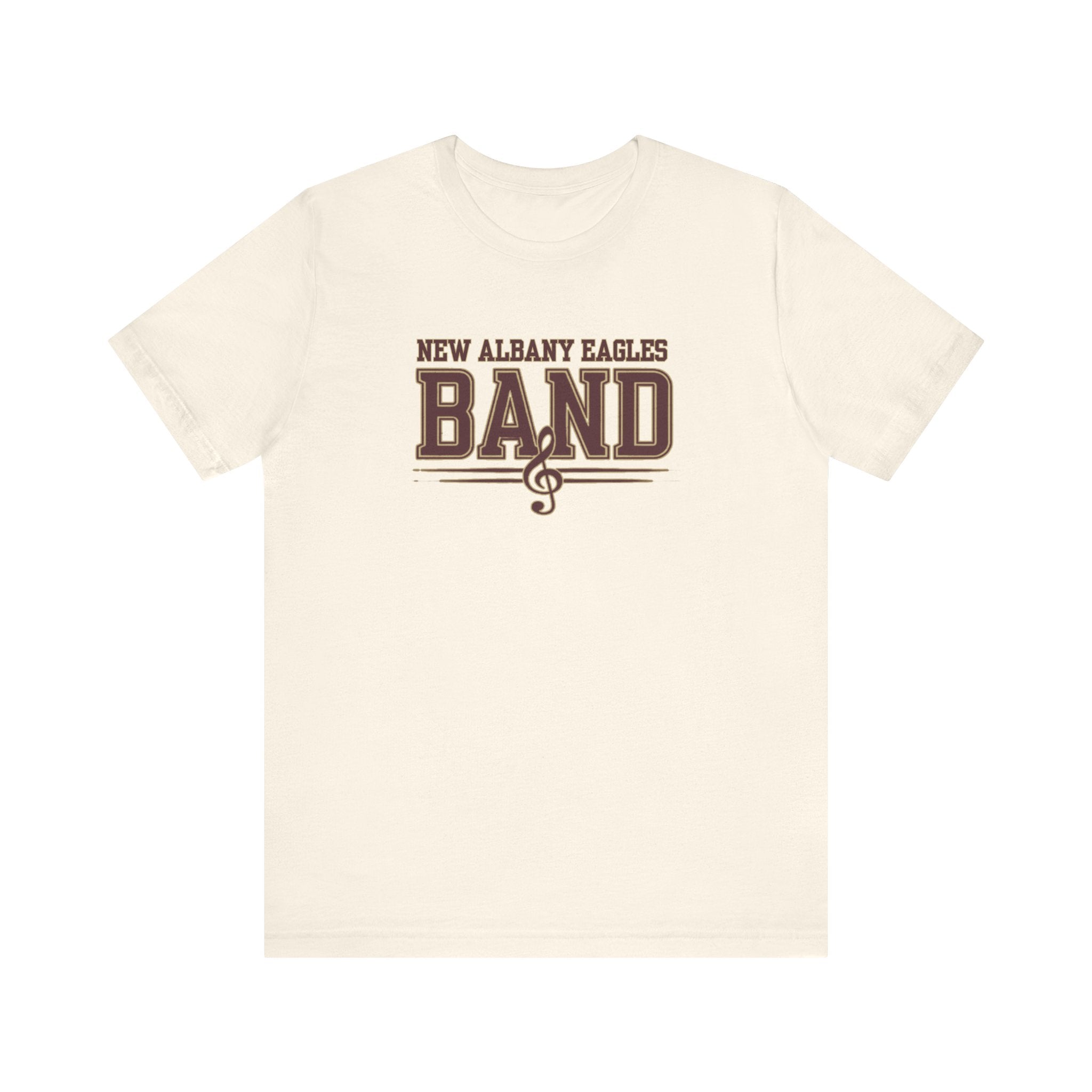Adult Unisex New Albany Eagles Band Musical Note Graphic Short Sleeve Soft Tee