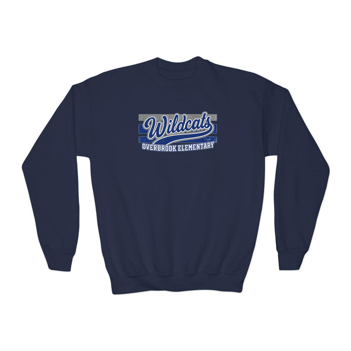 Youth Overbrook Elementary Wildcats Vintage Distressed Spirit Graphic Sweatshirt