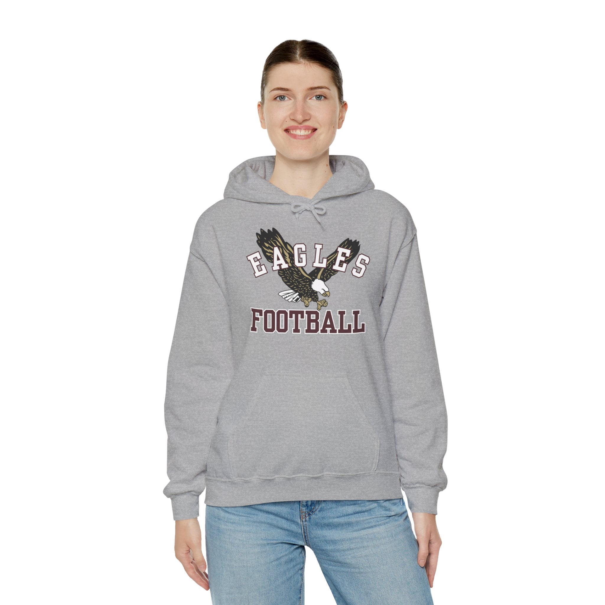 Adult Unisex Flying Football Eagle Graphic Hoodie