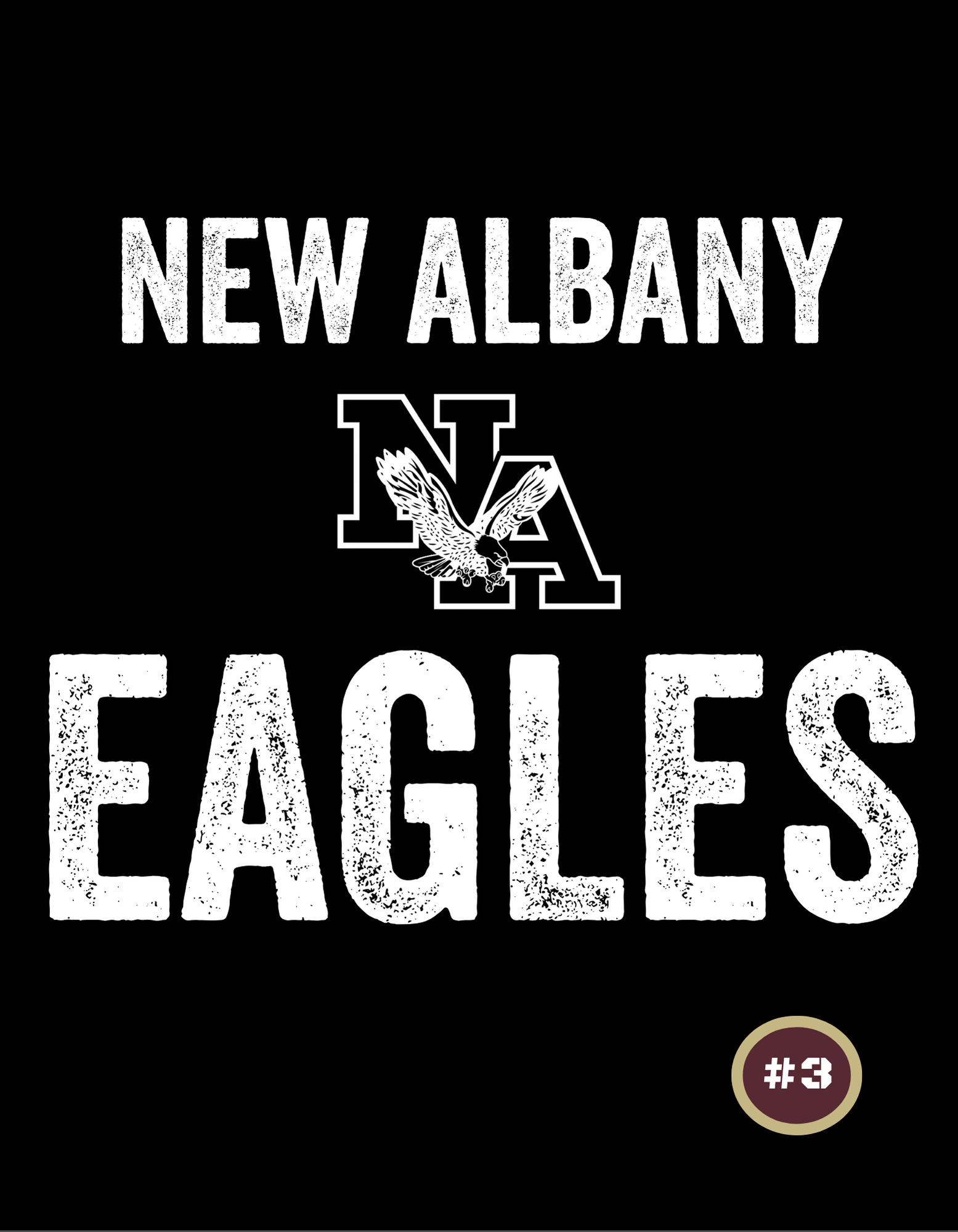 Women's Choose your Graphic Short Sleeve Boxy Crop Tee with Customized Back - New Albany Flag Football