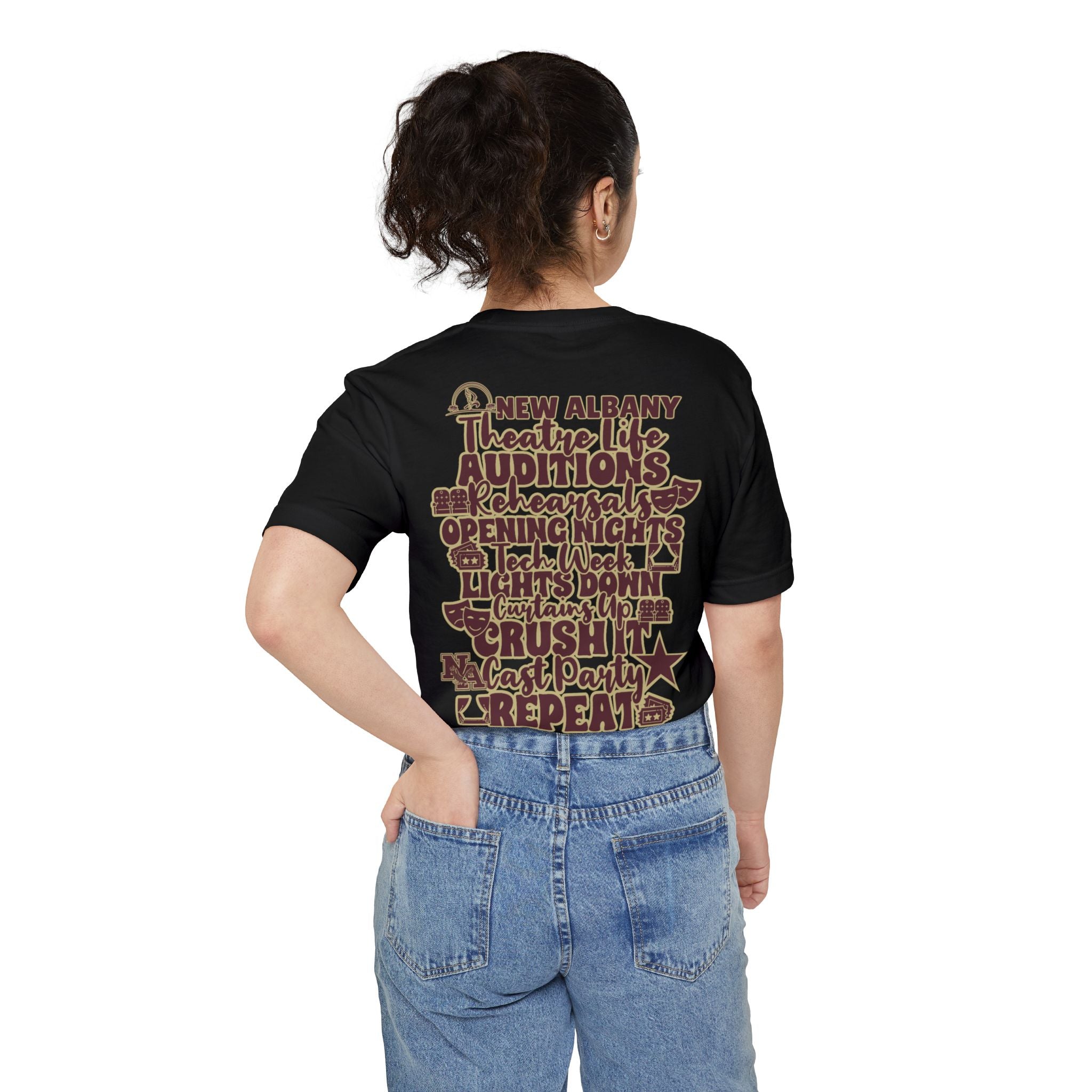 Adult Unisex New Albany Theatre Cast & Crew Graphic Pocket T-shirt