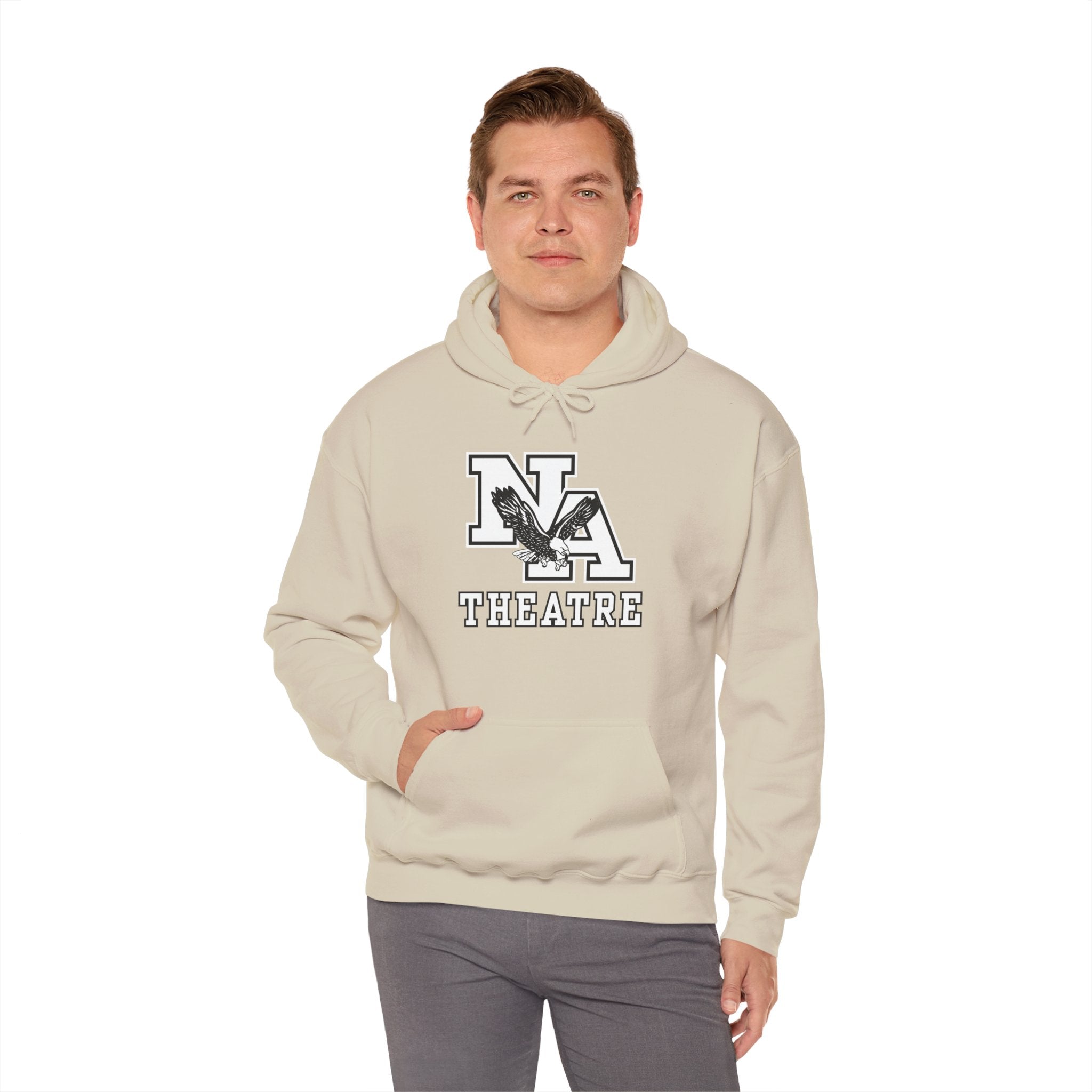 Adult Unisex White/Black Classic NA Theatre Logo Graphic Hoodie