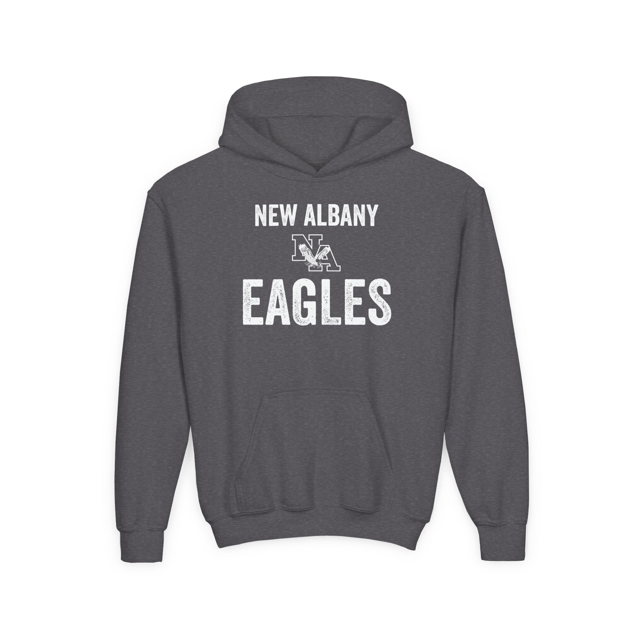 Youth Vintage Distressed New Albany Eagles Graphic Hoodie