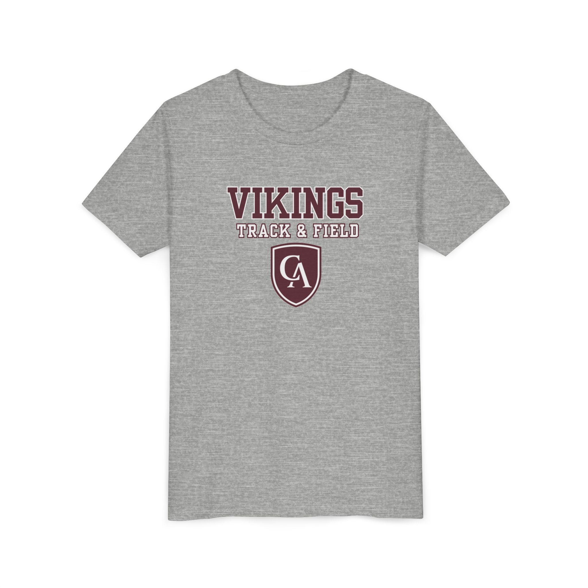 Youth Columbus Academy Vikings Track & Field Graphic Short Sleeve Bella + Canvas Soft Tee