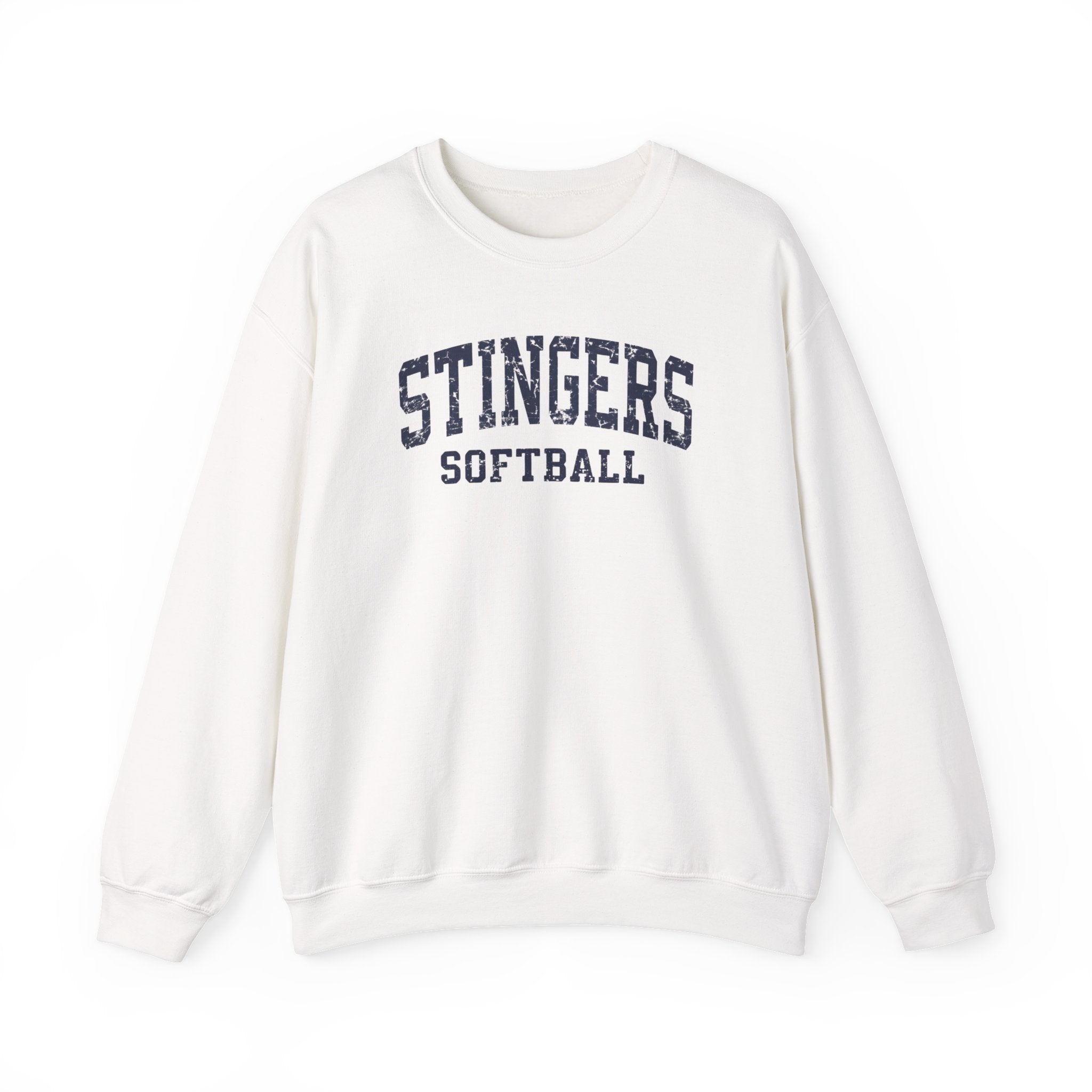 Adult Unisex Stingers Softball Vintage Distressed Graphic Sweatshirt