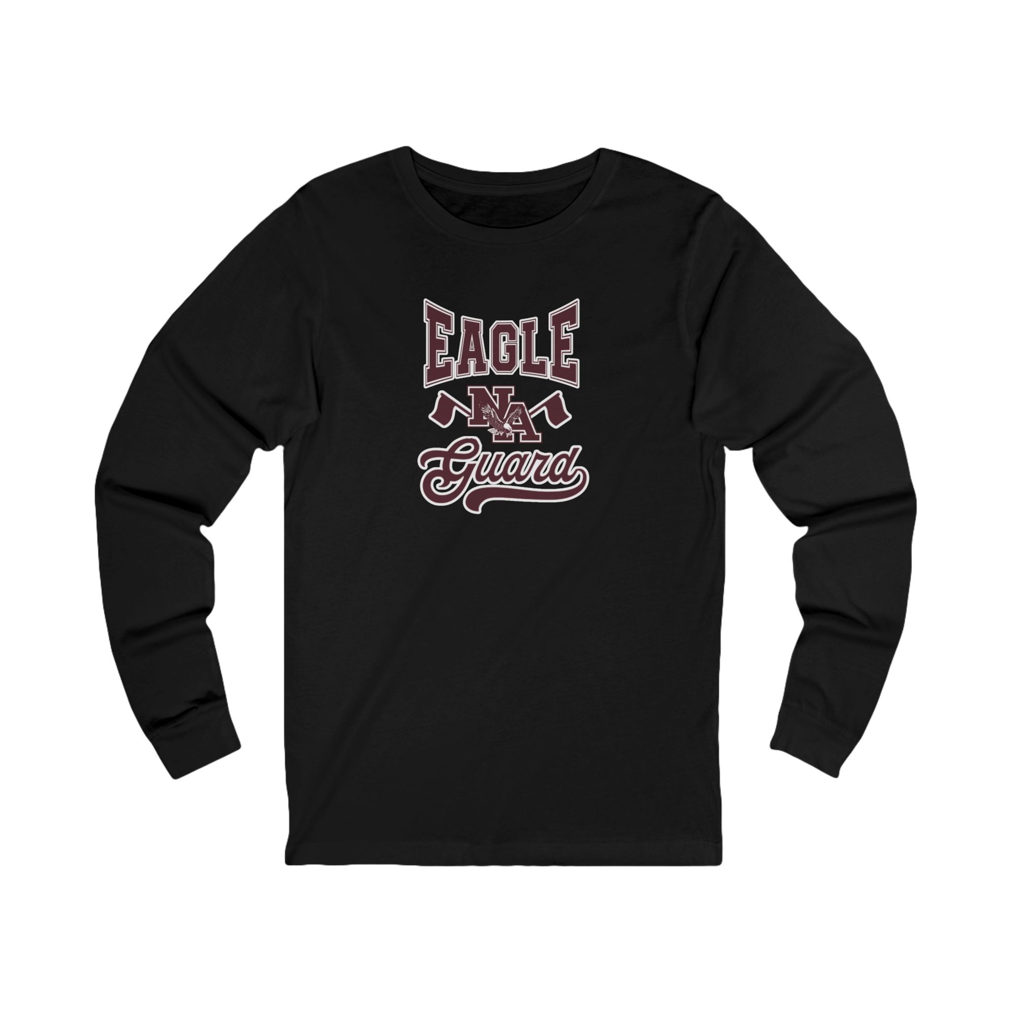Adult Unisex Classic Varsity Eagle Guard Graphic Long Sleeve Soft Tee
