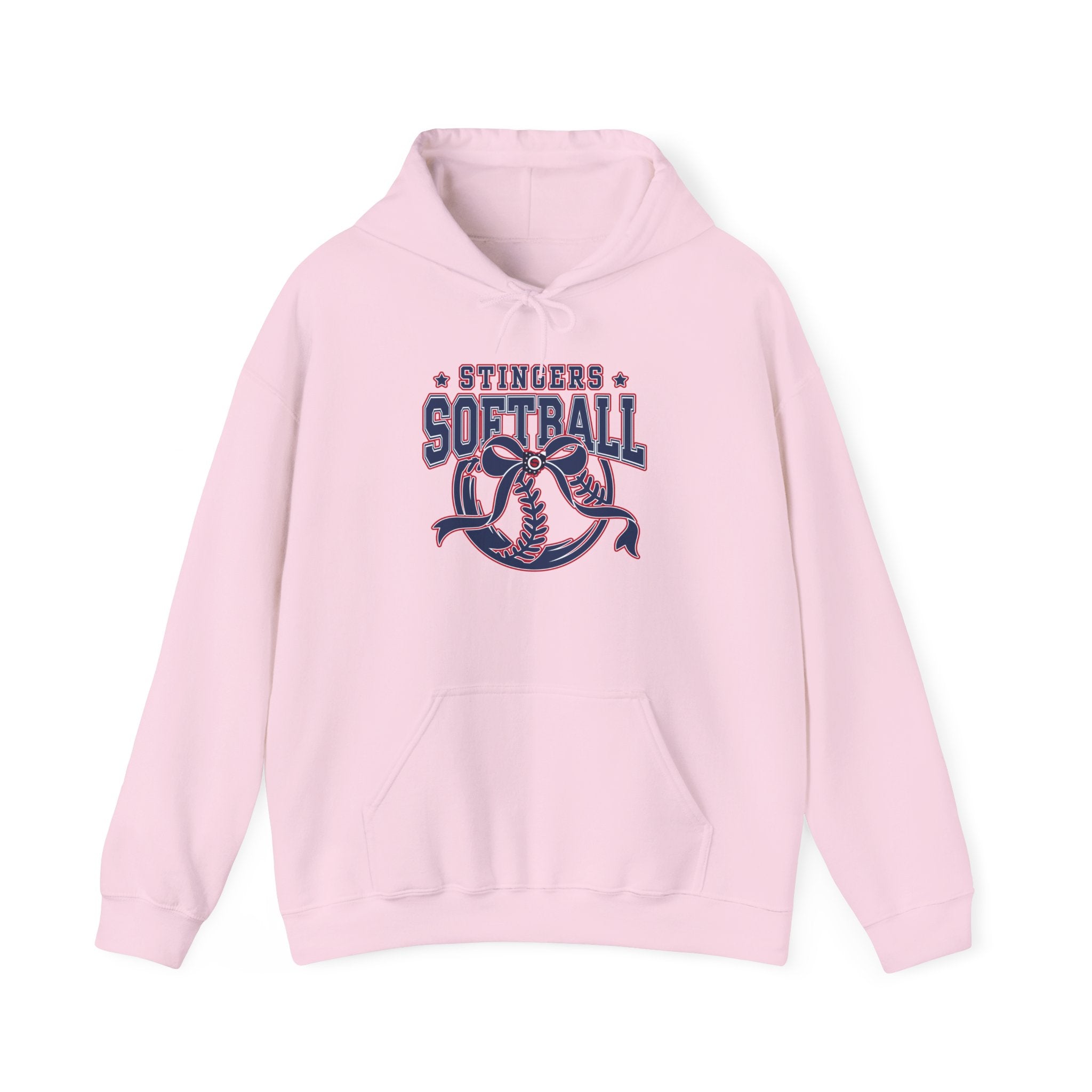 Adult Unisex Stingers Softball Spirit Bow Graphic Hoodie