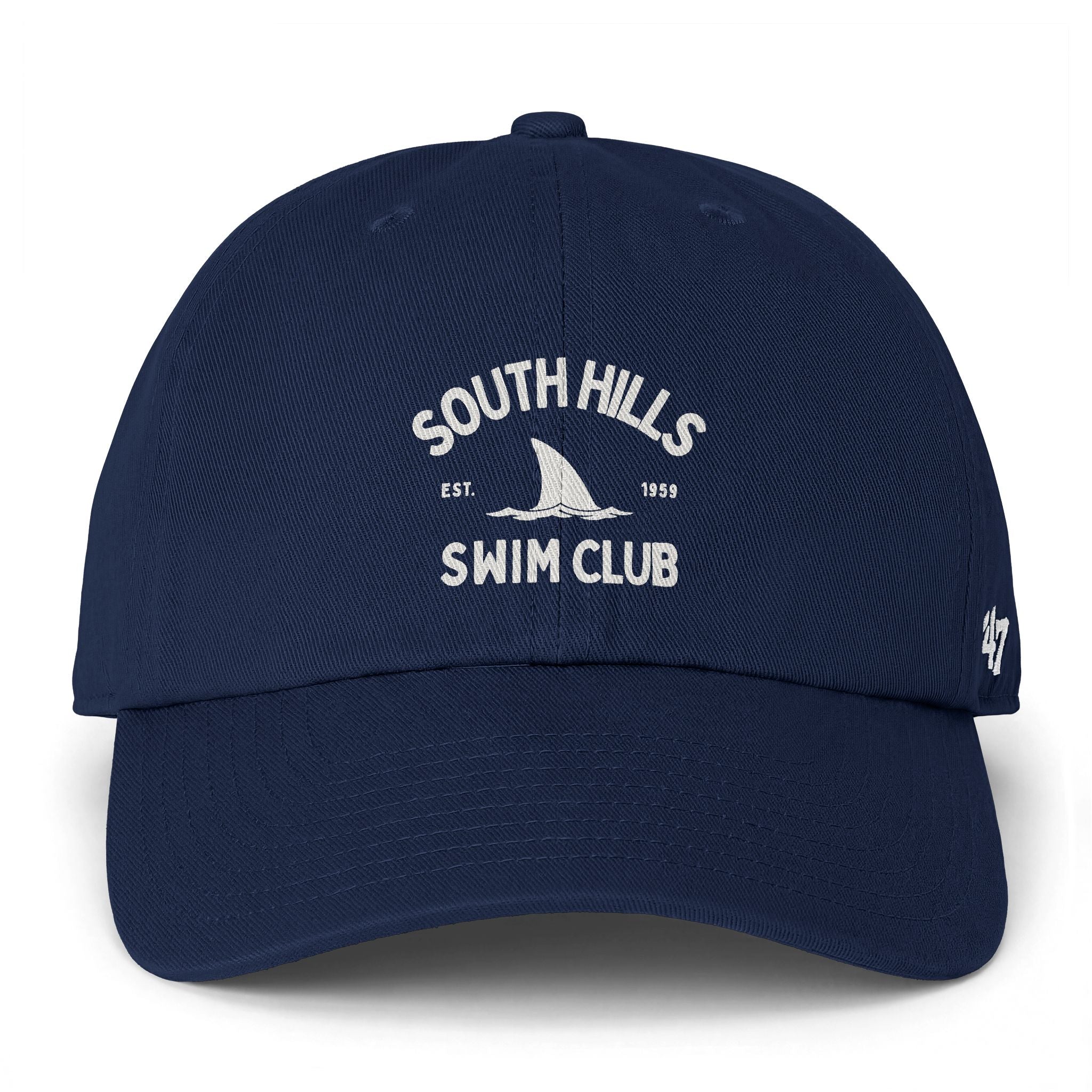Adult Unisex South Hills Swim Club Home of the Sharks Graphic 47 Brand Clean Up Cap
