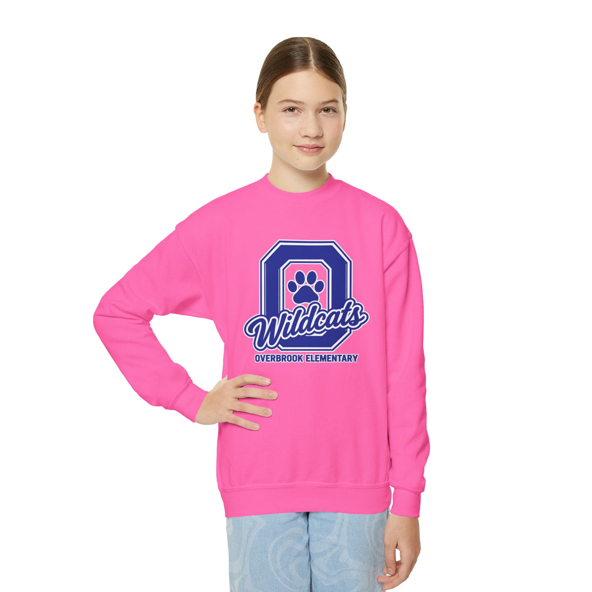 Youth Overbrook Elementary Wildcats Block Letter Graphic Sweatshirt