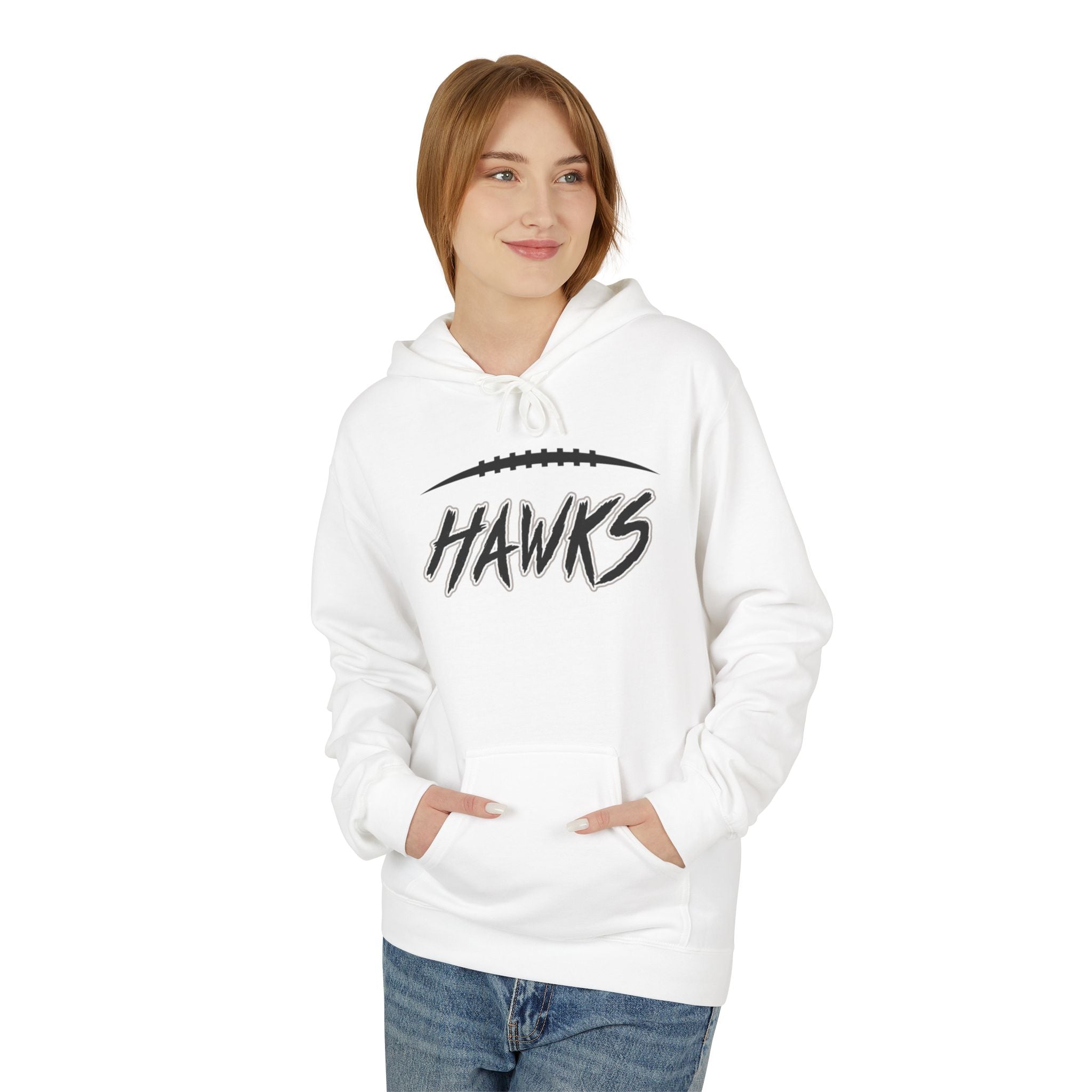 Adult Unisex Westerville Central Fighting Football Hawks Graphic Soft Style Hoodie