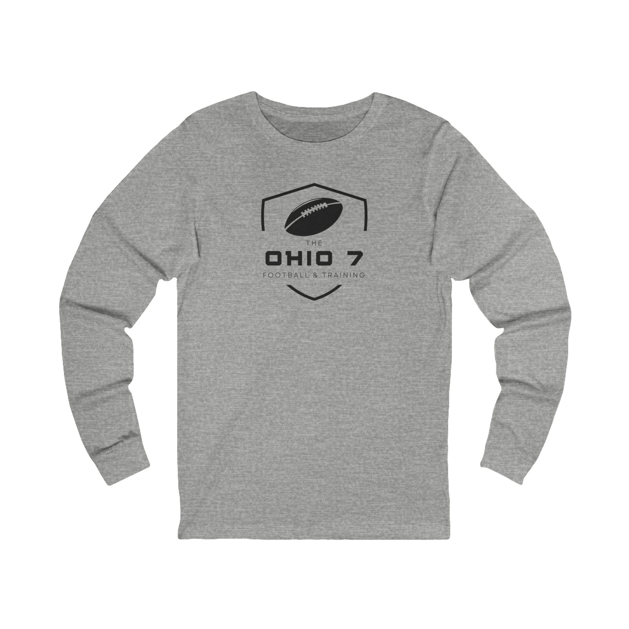 Adult Unisex The Ohio 7 Black Logo Long Sleeve Bella + Canvas Soft Tee