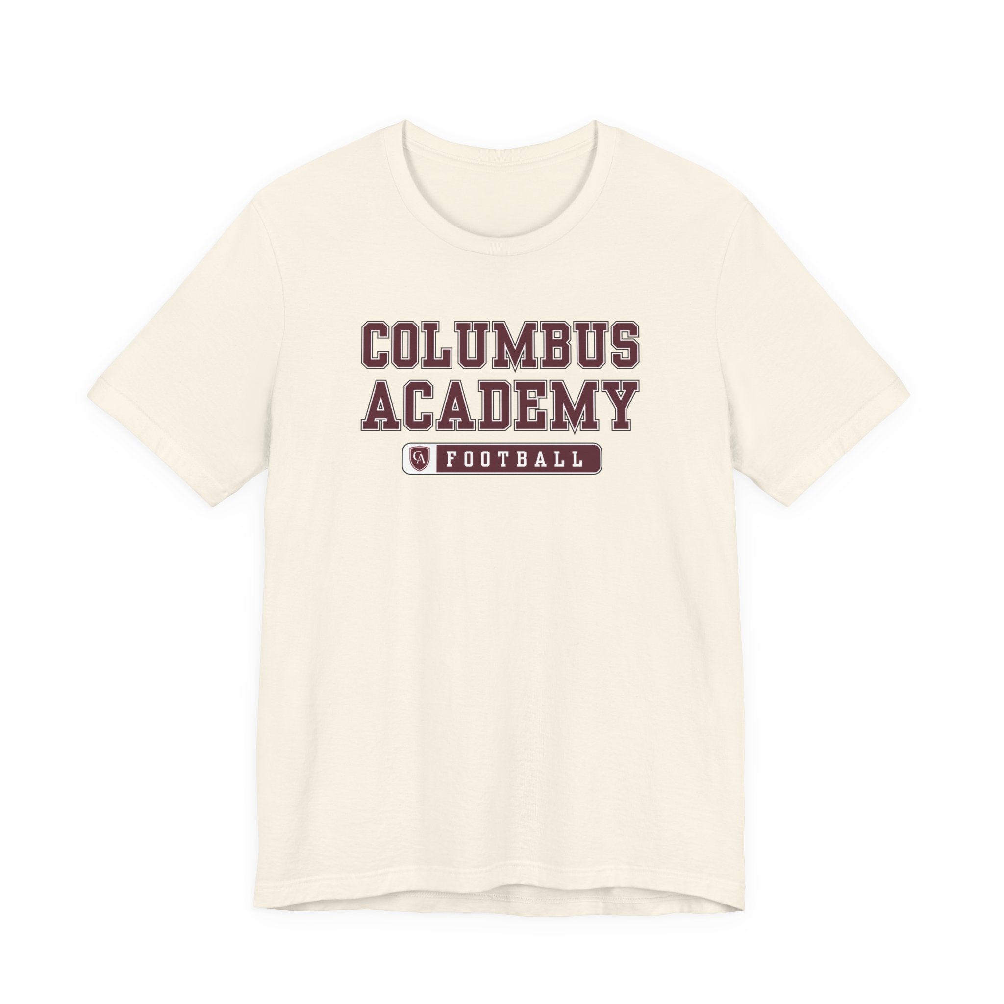 Adult Unisex Columbus Academy Football Graphic Short Sleeve Bella + Canvas Soft Tee