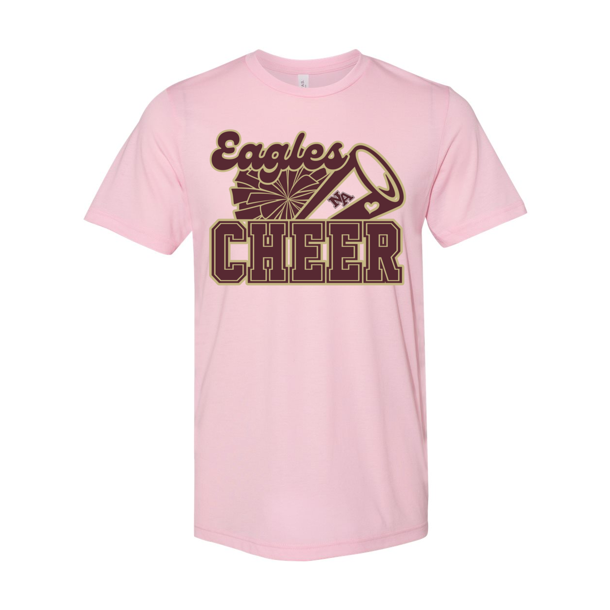 Adult Unisex Super Soft Megaphone Cheer Short Sleeve Graphic Tee - New  Albany Eagles