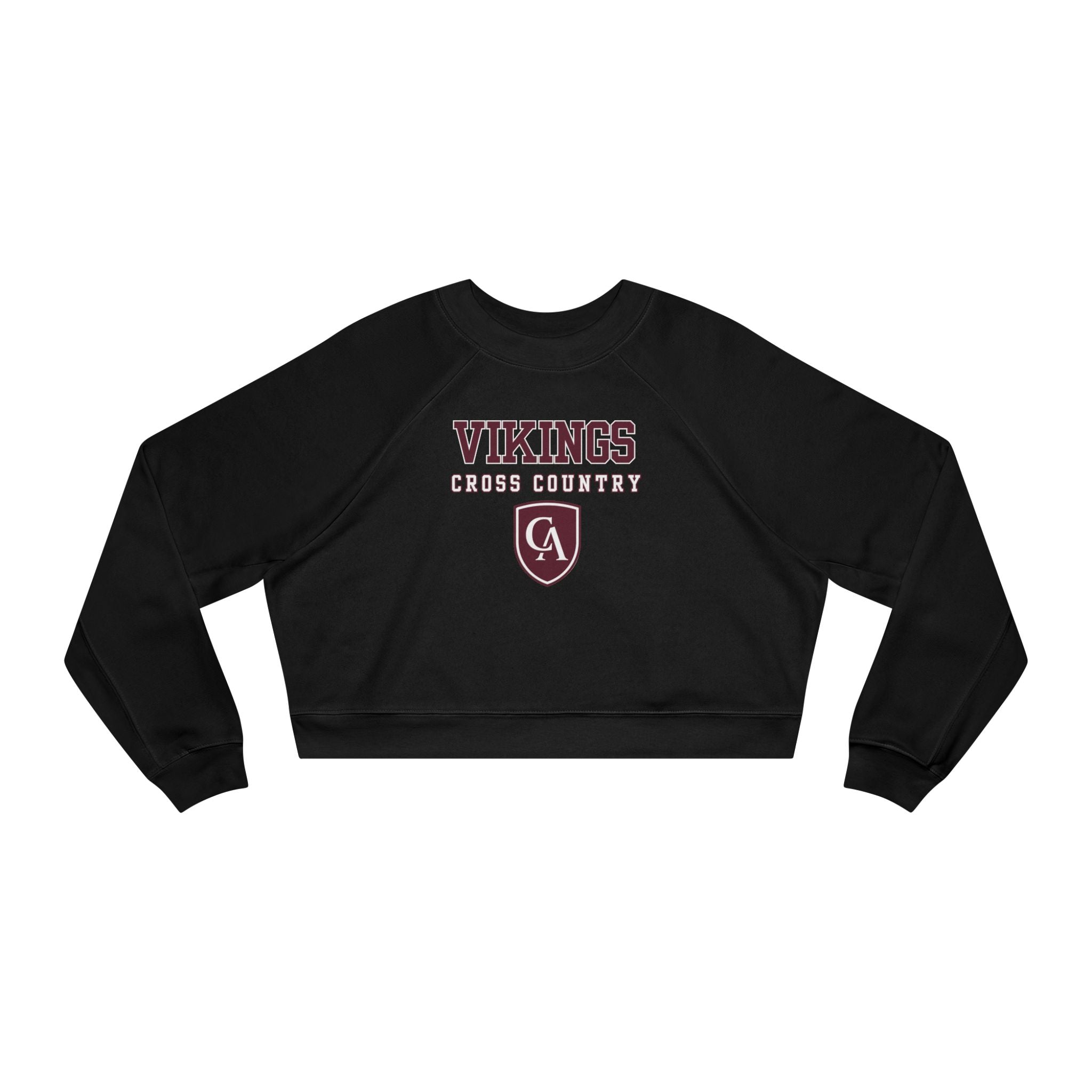 Women's Columbus Academy Cross Country Graphic Cropped Fleece Bella + Canvas Sweatshirt