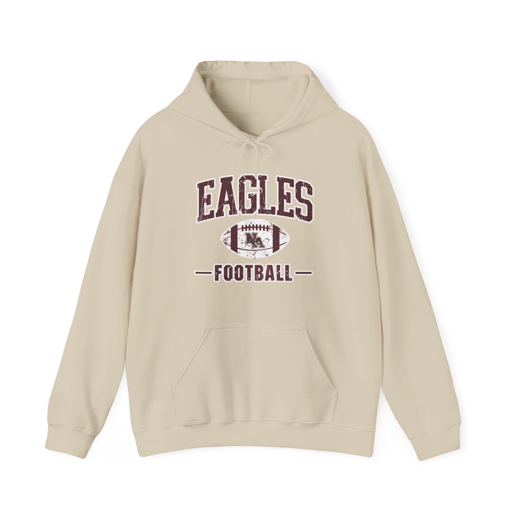 Adult Unisex Eagles Football Vintage Distressed Graphic Hoodie